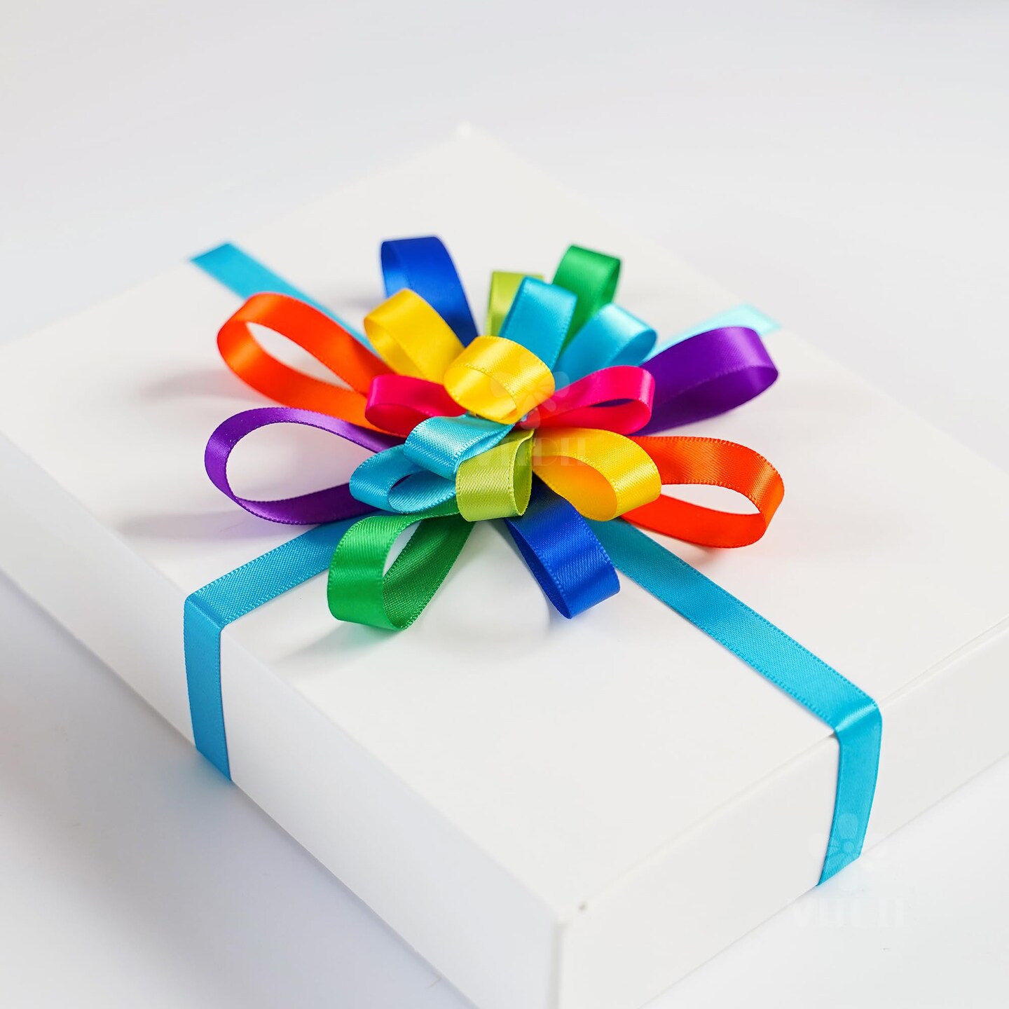 Rainbow Ribbon Solid Color Assortment 10 Colors Double Face Satin Ribbon for Gift Wrapping Happy Birthday Party Decorations, 3/8&#x22; X 5 Yard Each Total 50 Yds Per Package