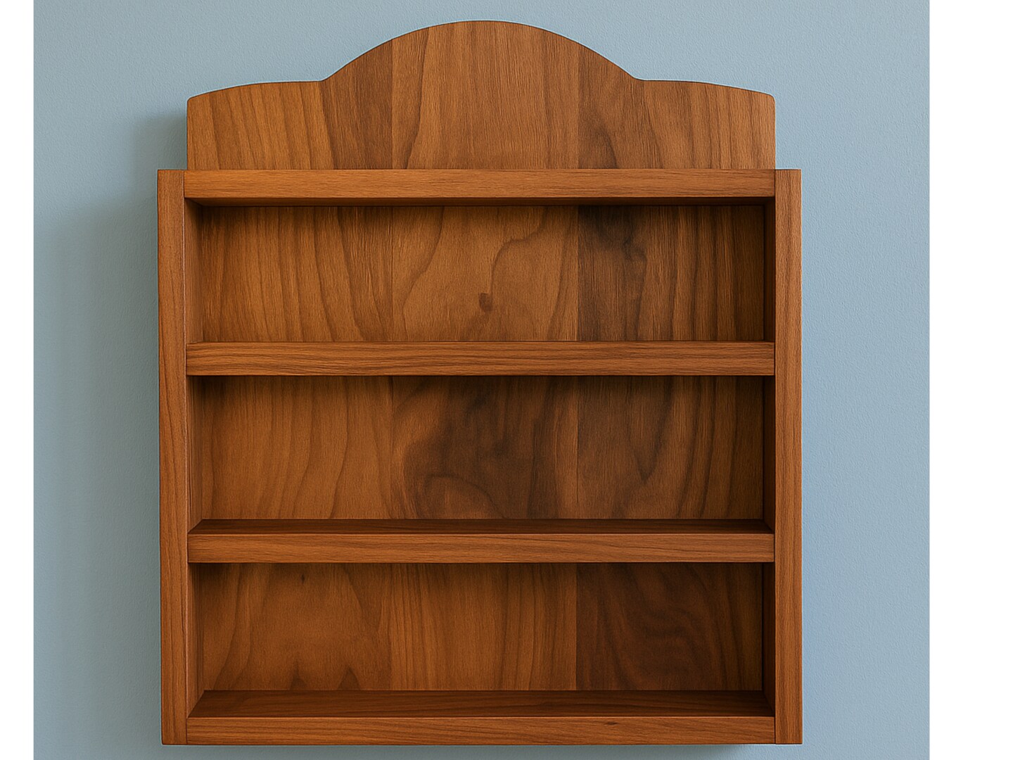 Lenox Village Spice Rack Shelf - Solid Hardwood, wood species: Walnut , shelves: Three Interior