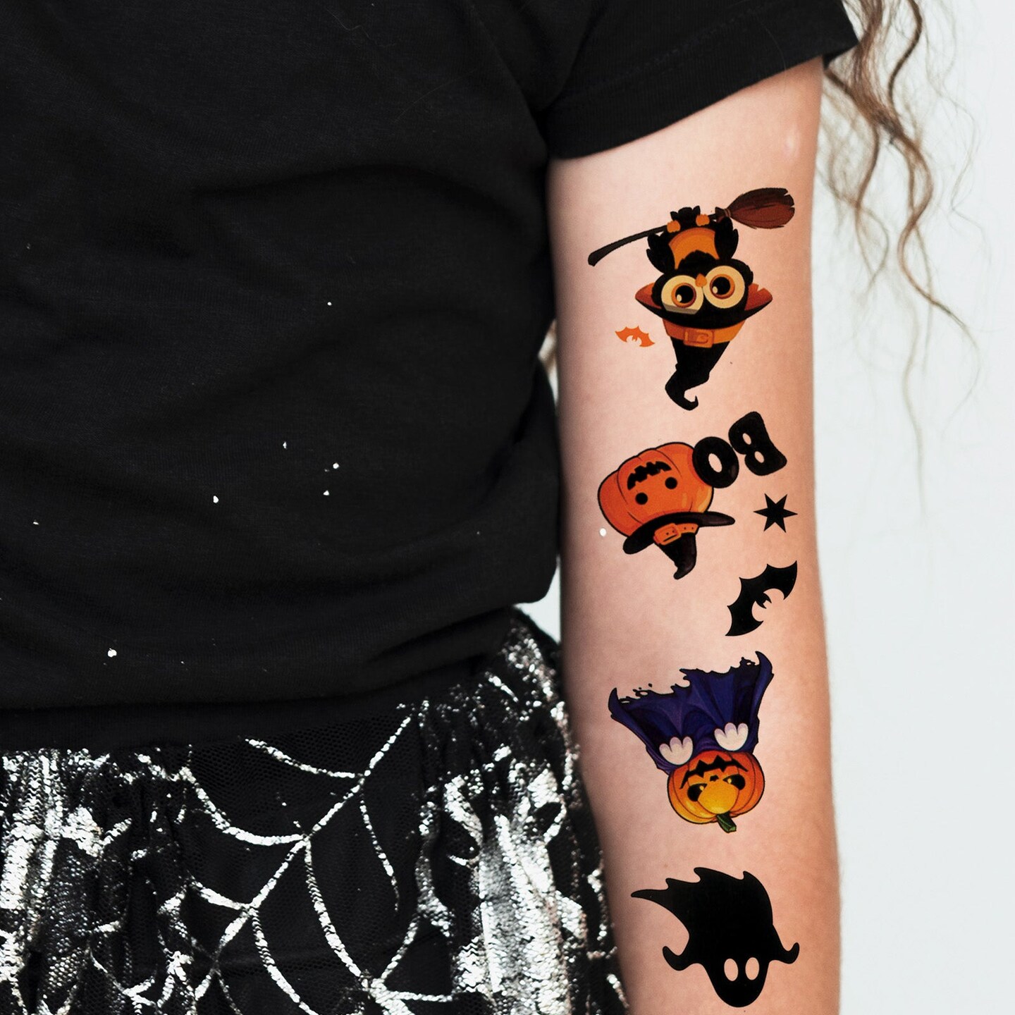 Wrapables Waterproof Temporary Tattoos, Birthday Party Favors and Supplies, Goodie Bag Fillers, 20 Sheets Halloween