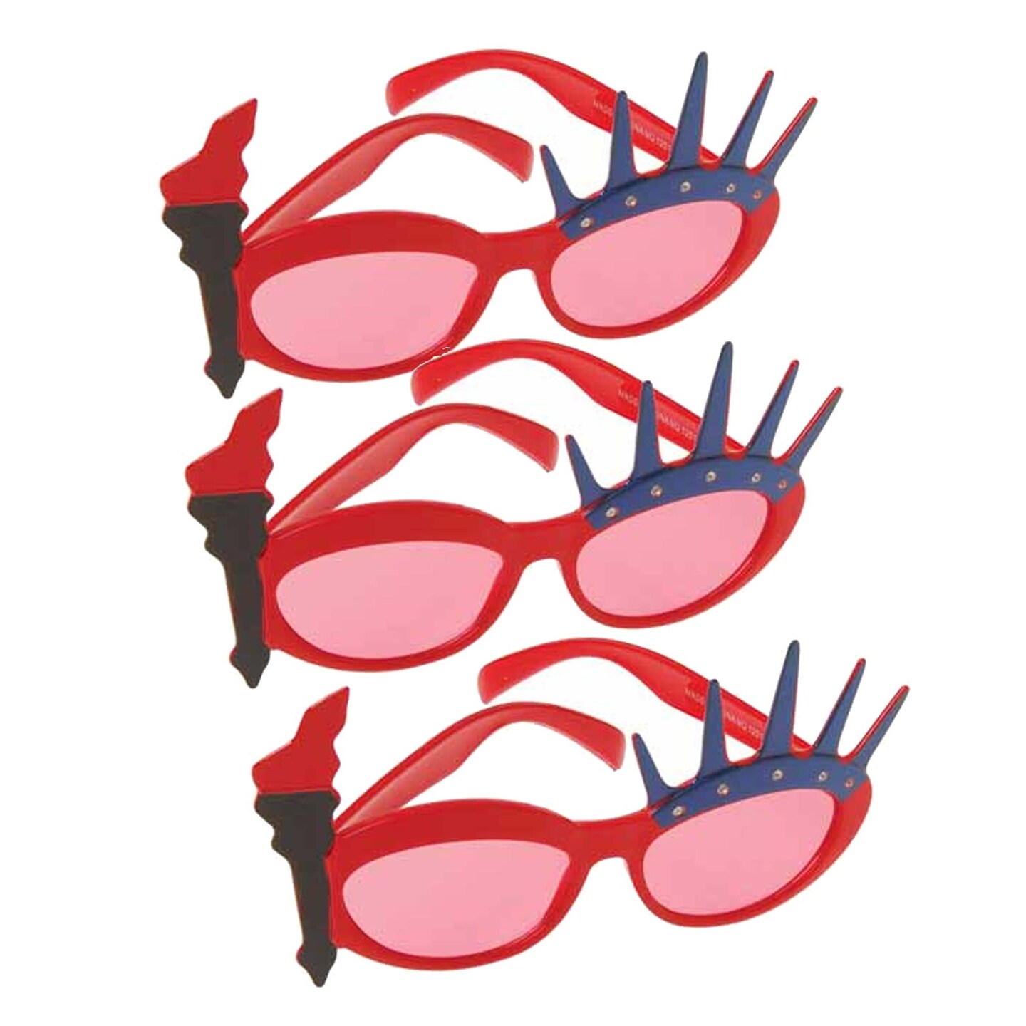 4th of july Liberty Sunglasses 12 Count Patriotic Red White Blue Eyewear