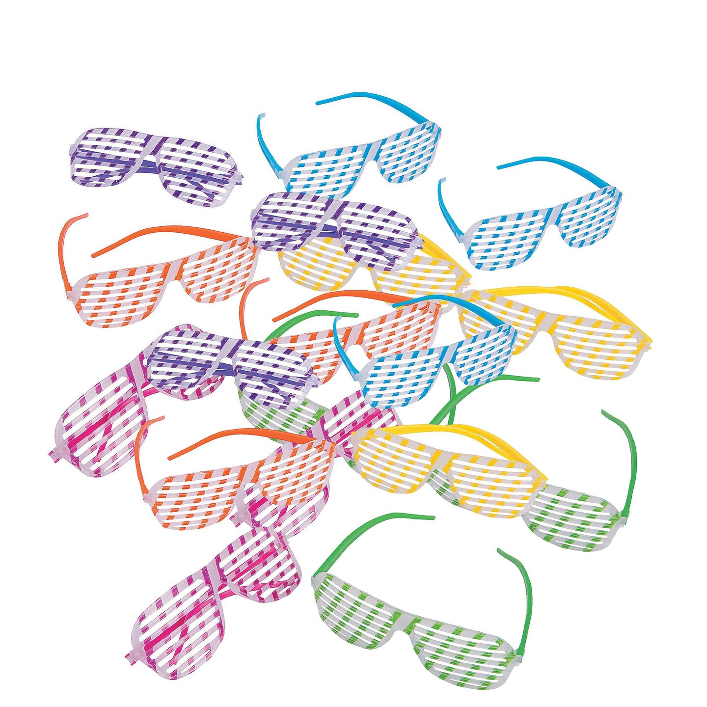 Kids Bright Color Glow-in-the-Dark Shutter Glasses 12 Pieces
