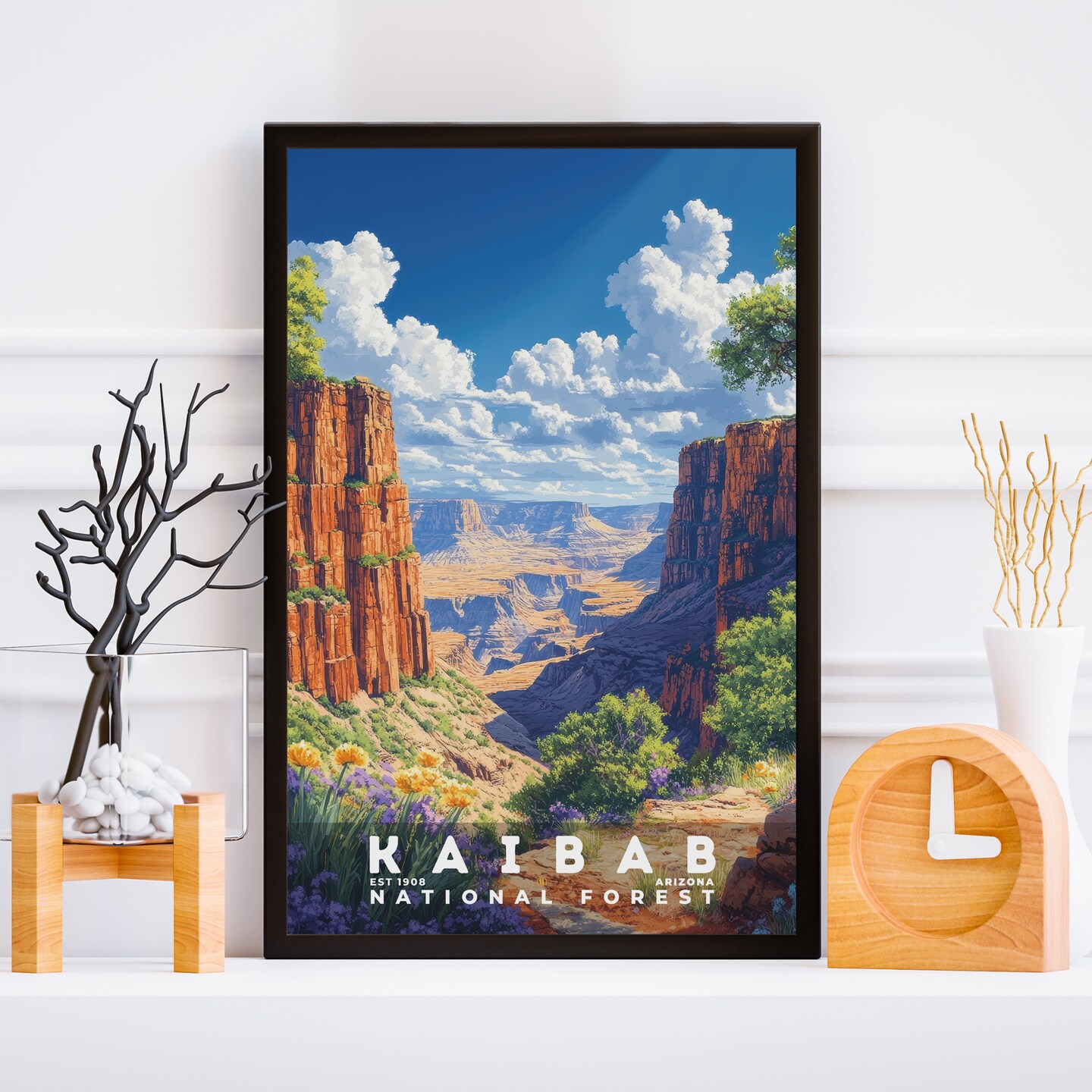Kaibab National Forest Poster, Travel Art, Office Poster, Home