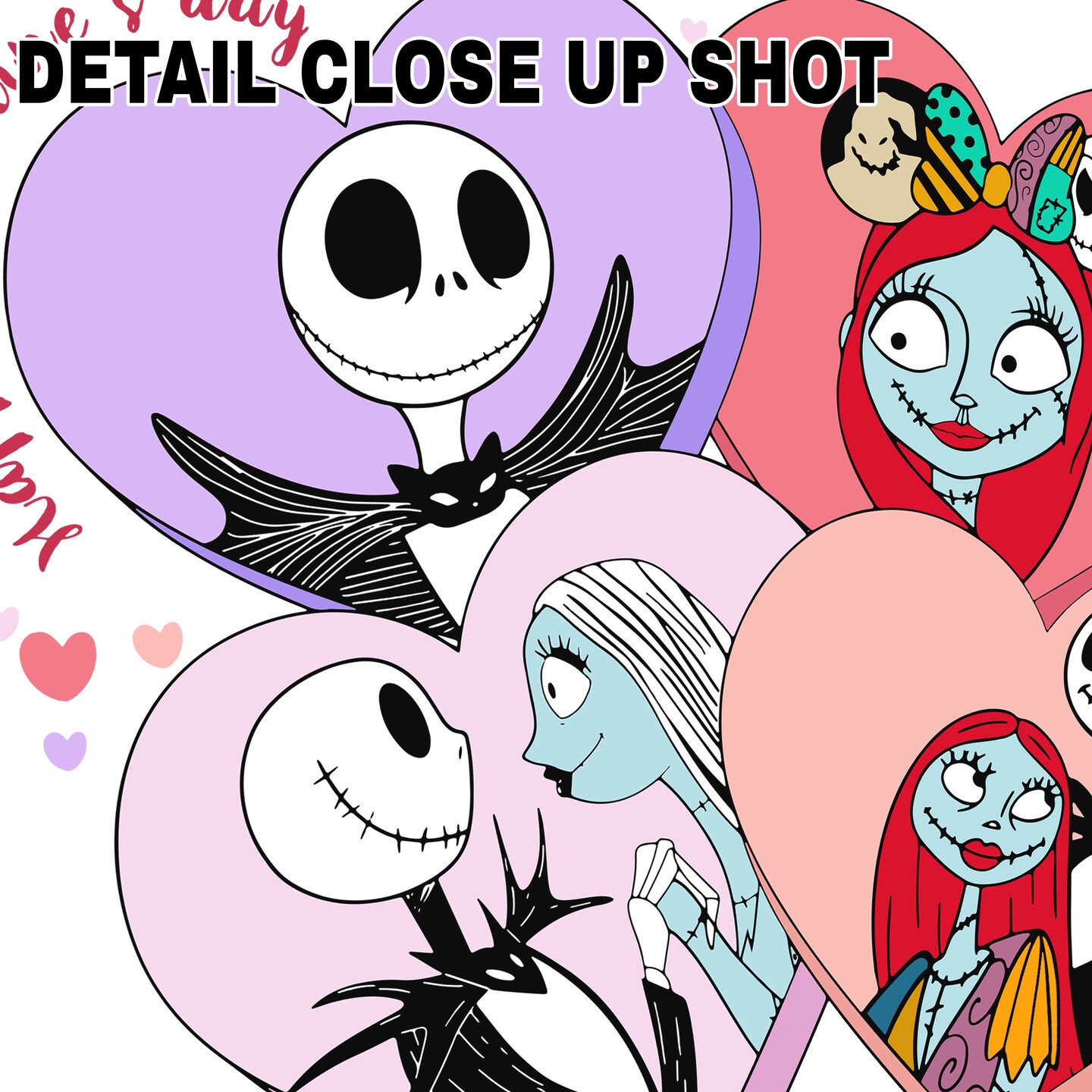 Valentine DTF Transfer - Jack And Sally Ready To Press Prints