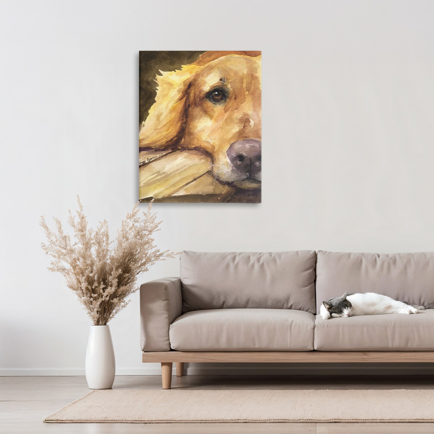 Stupell Industries Sight of Golden Retriever Canvas, design by George Dyachenko