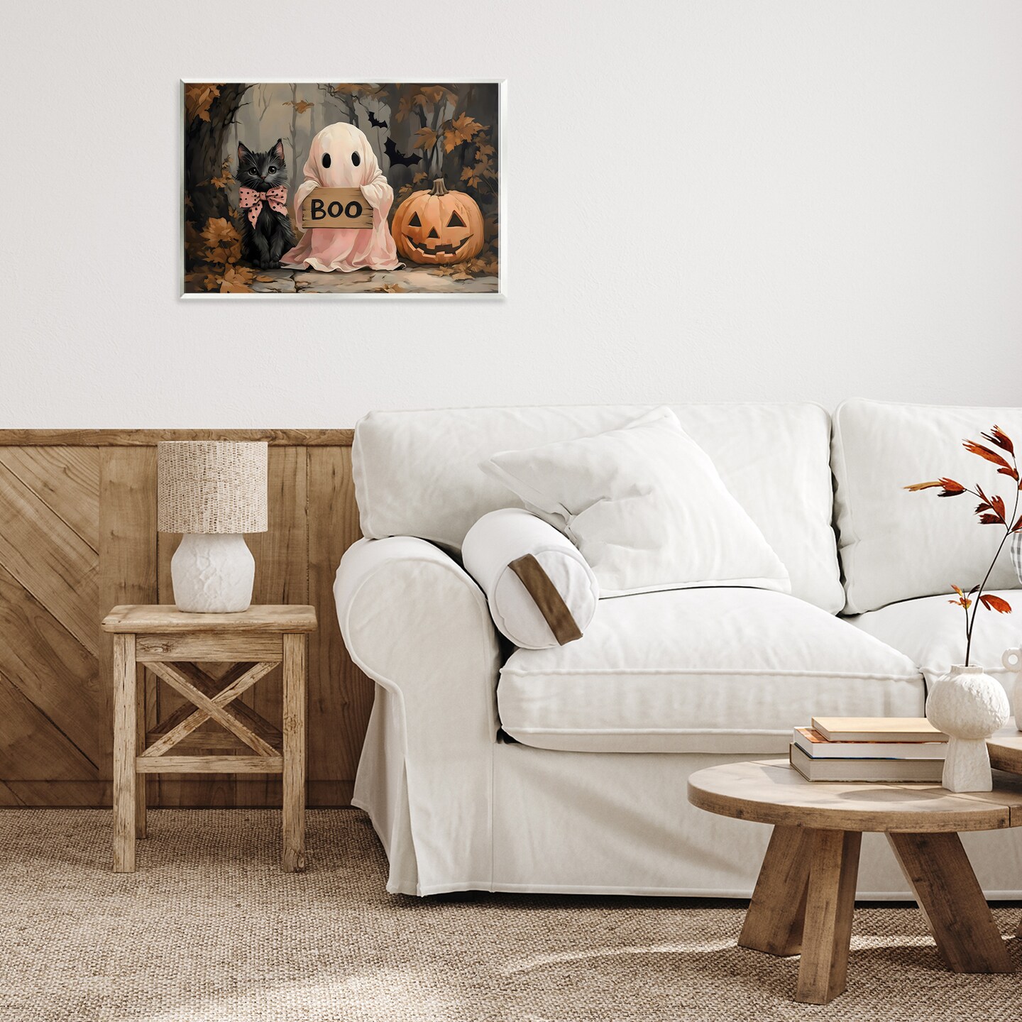 Stupell Industries Cute Halloween Boo Portrait Wall Plaque, design by Arlington Prints