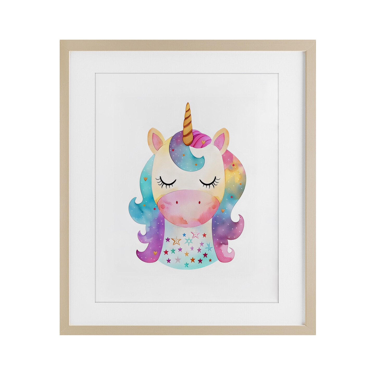 Stupell Industries Unicorn Nursery Fantasy Animal Framed Print Under Glass, design by LSR Design Studio