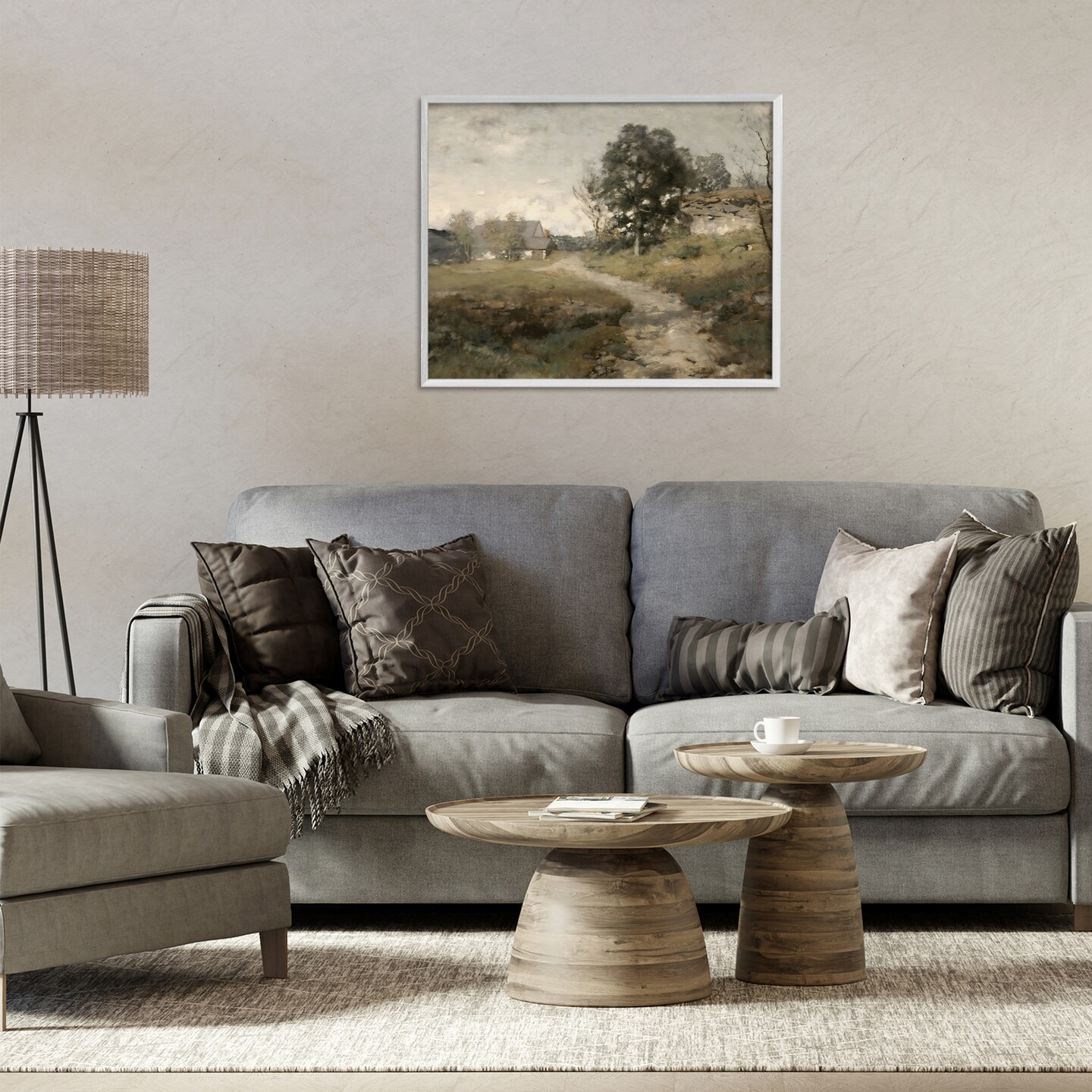 Stupell Industries Vintage Farmhouse Scenic Landscape Framed Giclee, design by Riley B