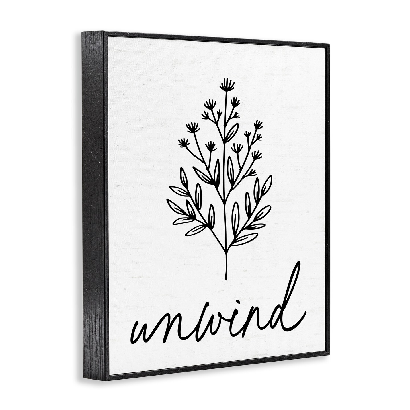 Stupell Industries Bathroom Herb Unwind Framed Giclee, design by Lettered and Lined