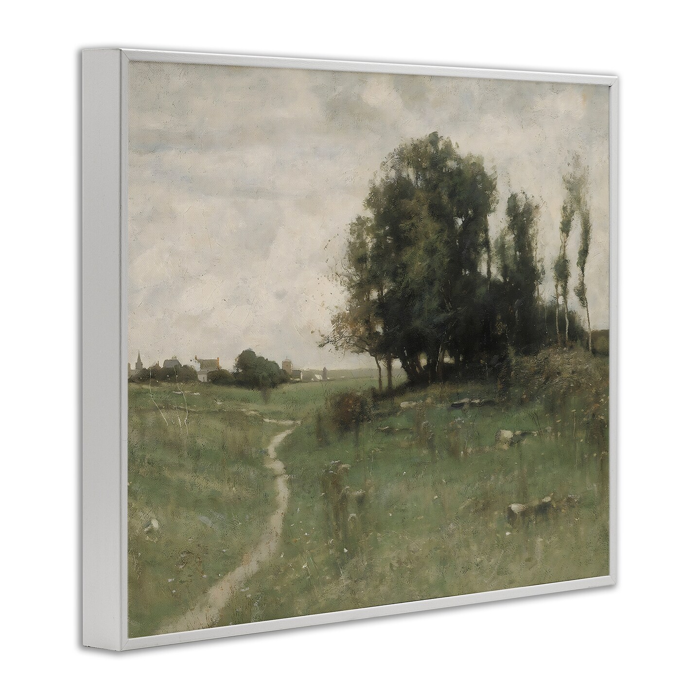 Stupell Industries Vintage Farmhouse Countryside Path Framed Giclee, design by Riley B