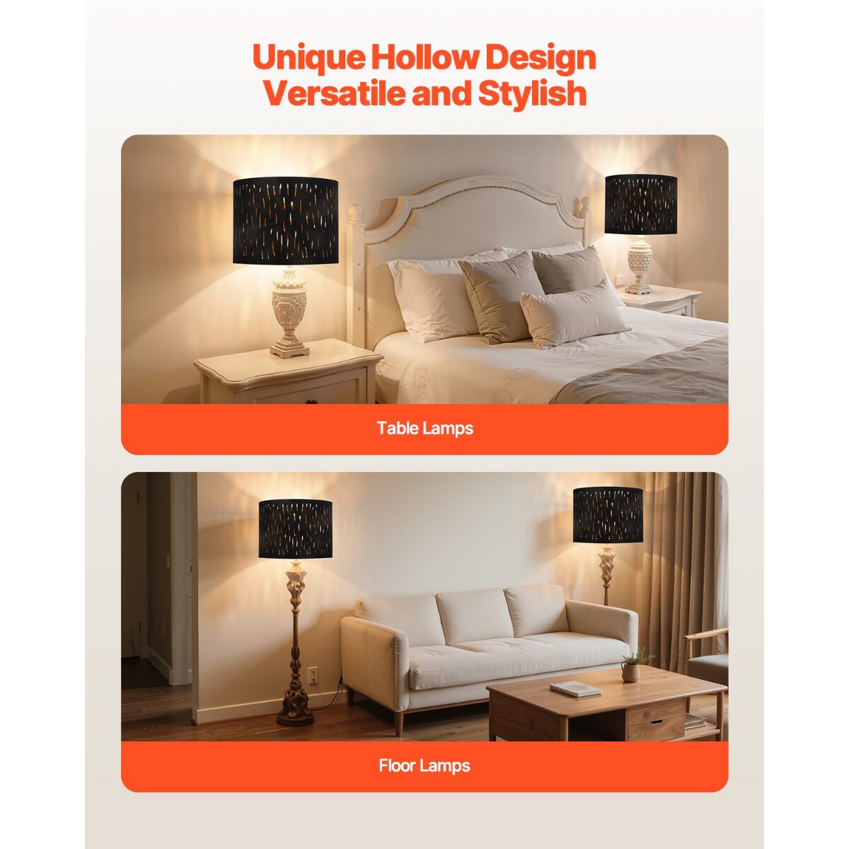 Medium Drum Lamp Shades Linen Replacement for Table Floor Pendant Lamps