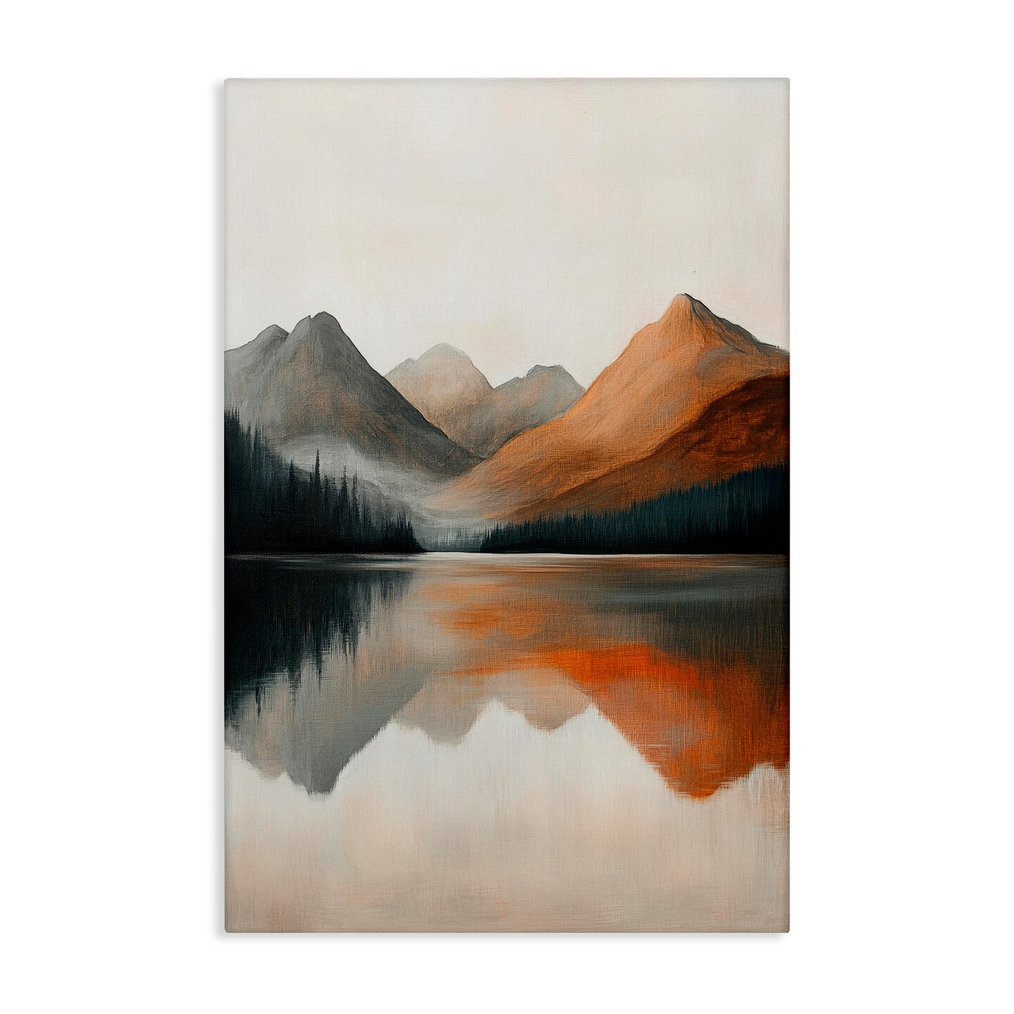 Stupell Industries Terracotta Reflection Abstract Landscape Canvas, design by Petal Prints Design