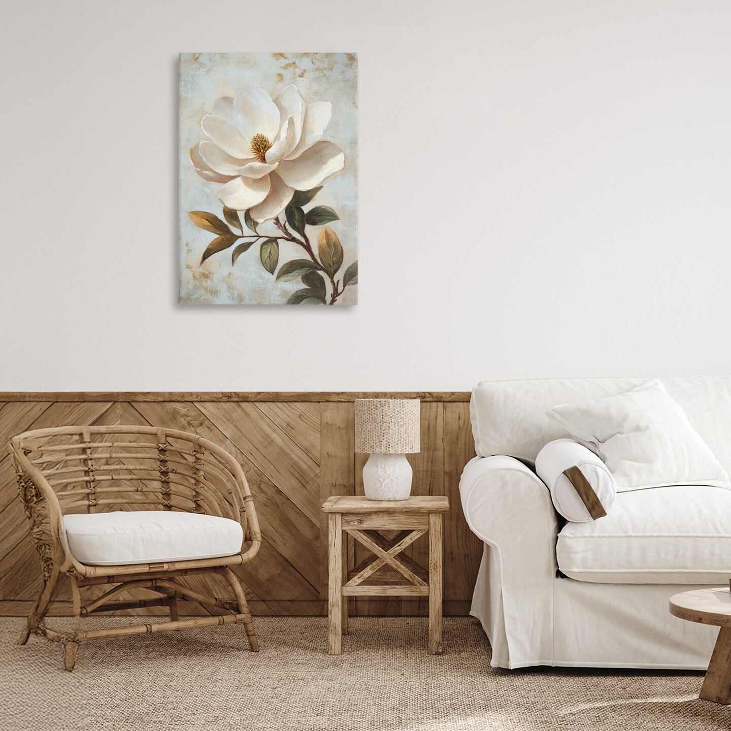 Stupell Industries Open White Magnolia Flower Canvas, design by Petal Prints Design