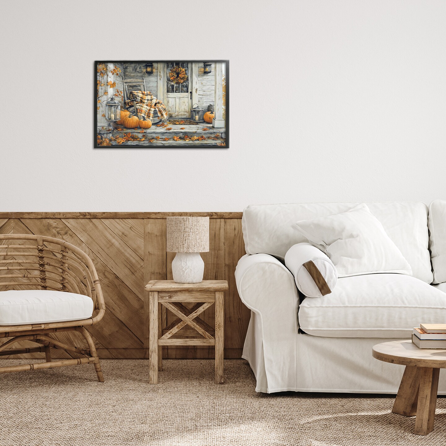 Stupell Industries Rustic & Cozy Fall Porch Framed Giclee, design by Creative Studio