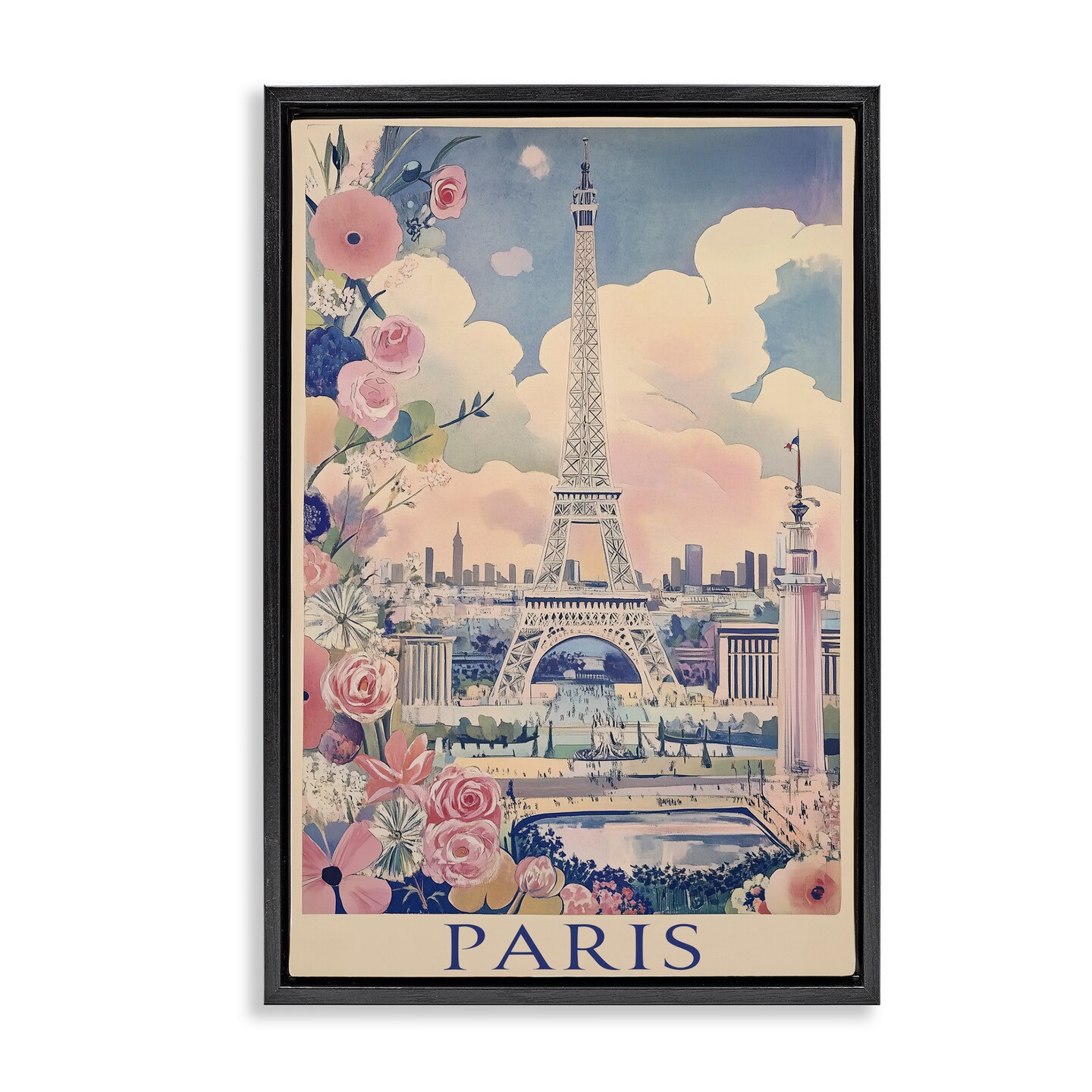 Stupell Industries Vintage Spring In Paris Floating Frame, design by Annabelle Hall