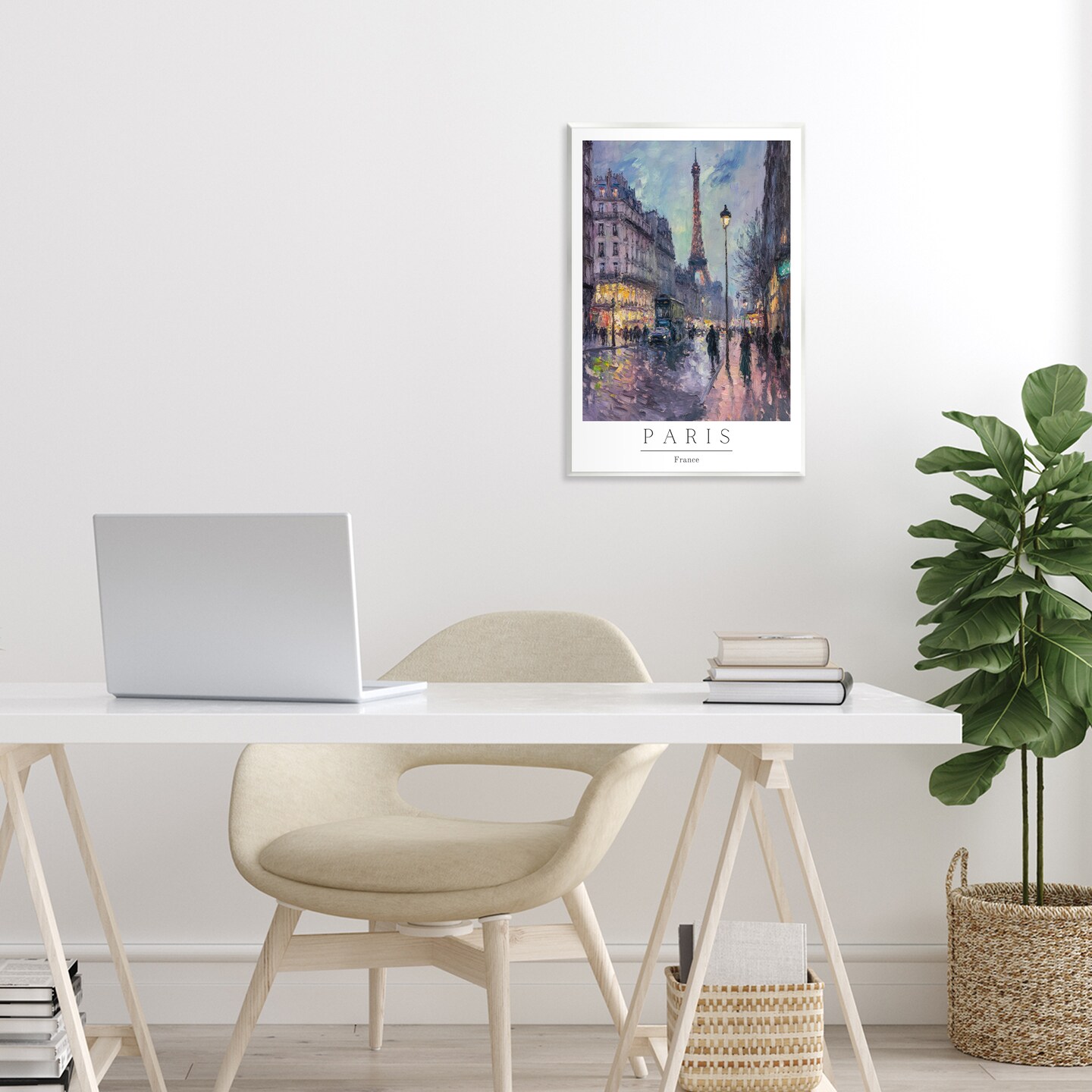 Stupell Industries Vintage Paris Streets Night Wall Plaque, design by Petal Prints Design
