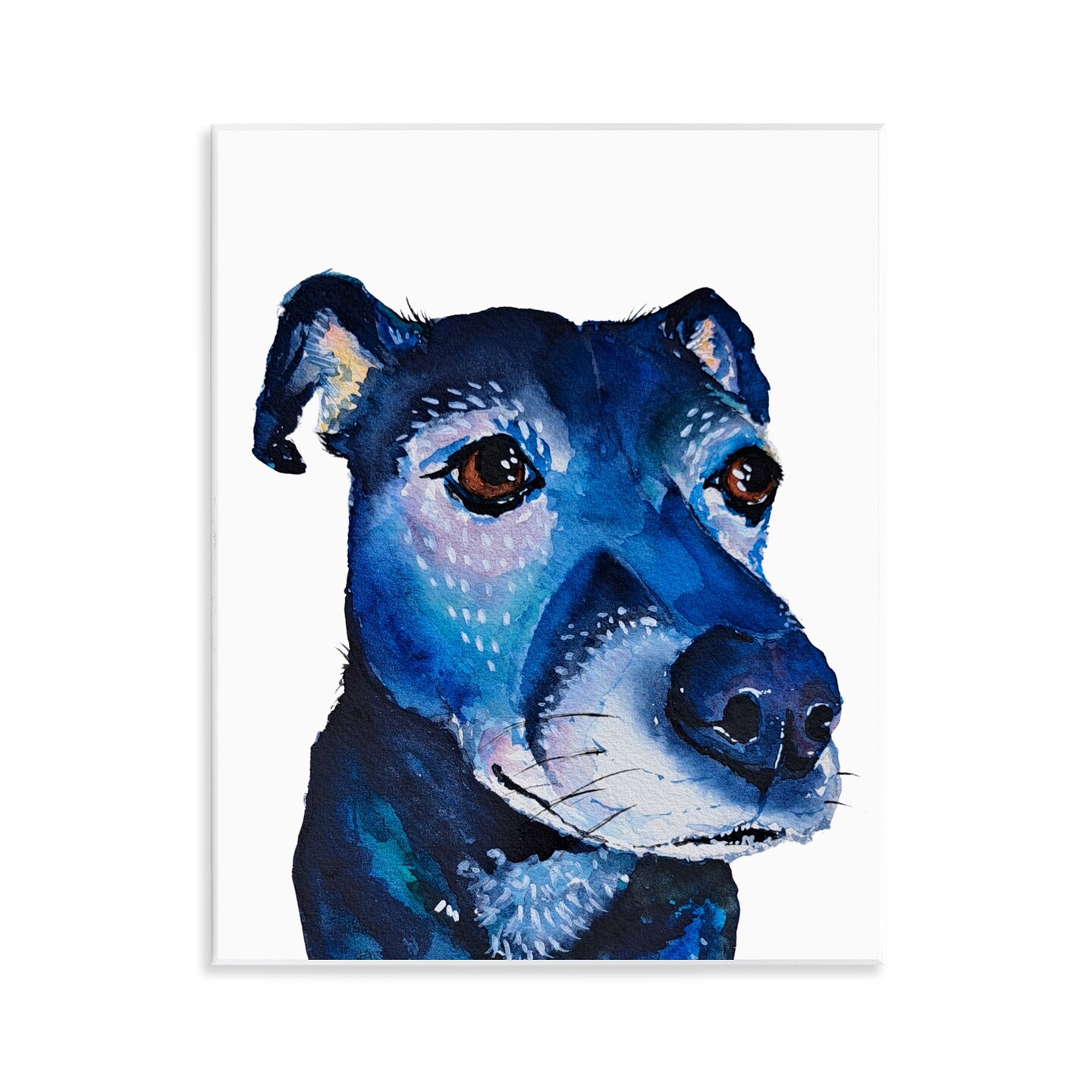 Stupell Industries Expressive Blue Dog Wall Plaque, design by Tatiana Roberts
