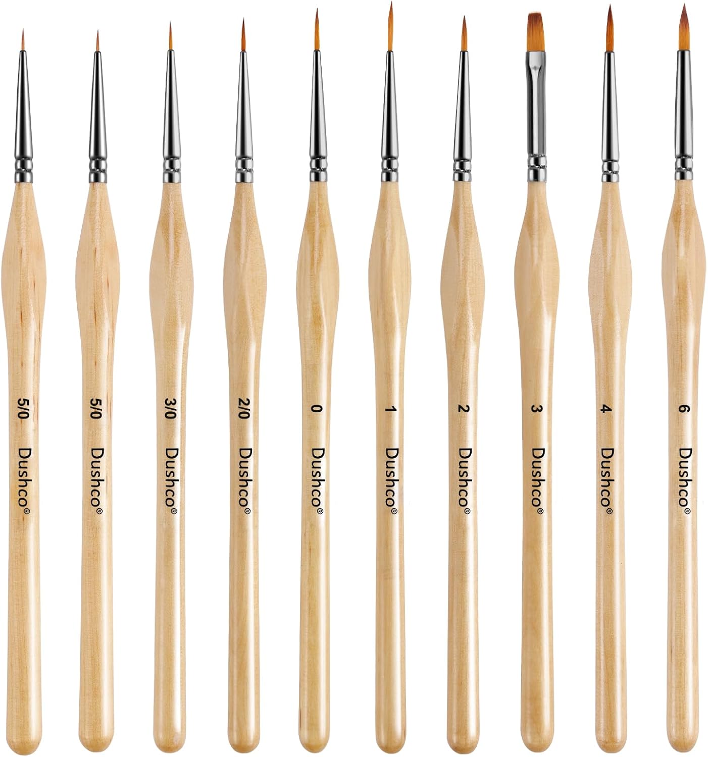 Miniature Paint Brushes, Set of 10 Pcs Paint Brushes for Acrylic Painting, Watercolor, Oil, Figurine, Craft, Models, Nail Art, Face Painting