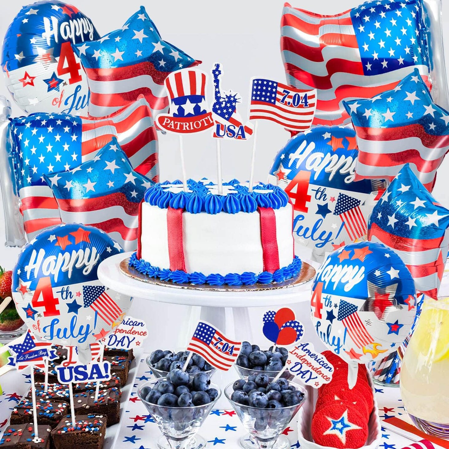 12 Pcs Fourth of July Balloons, Independence Day Balloon American Patriotic Party Balloon Red White Blue, 4th of July Balloons for Party Decorations Supplies