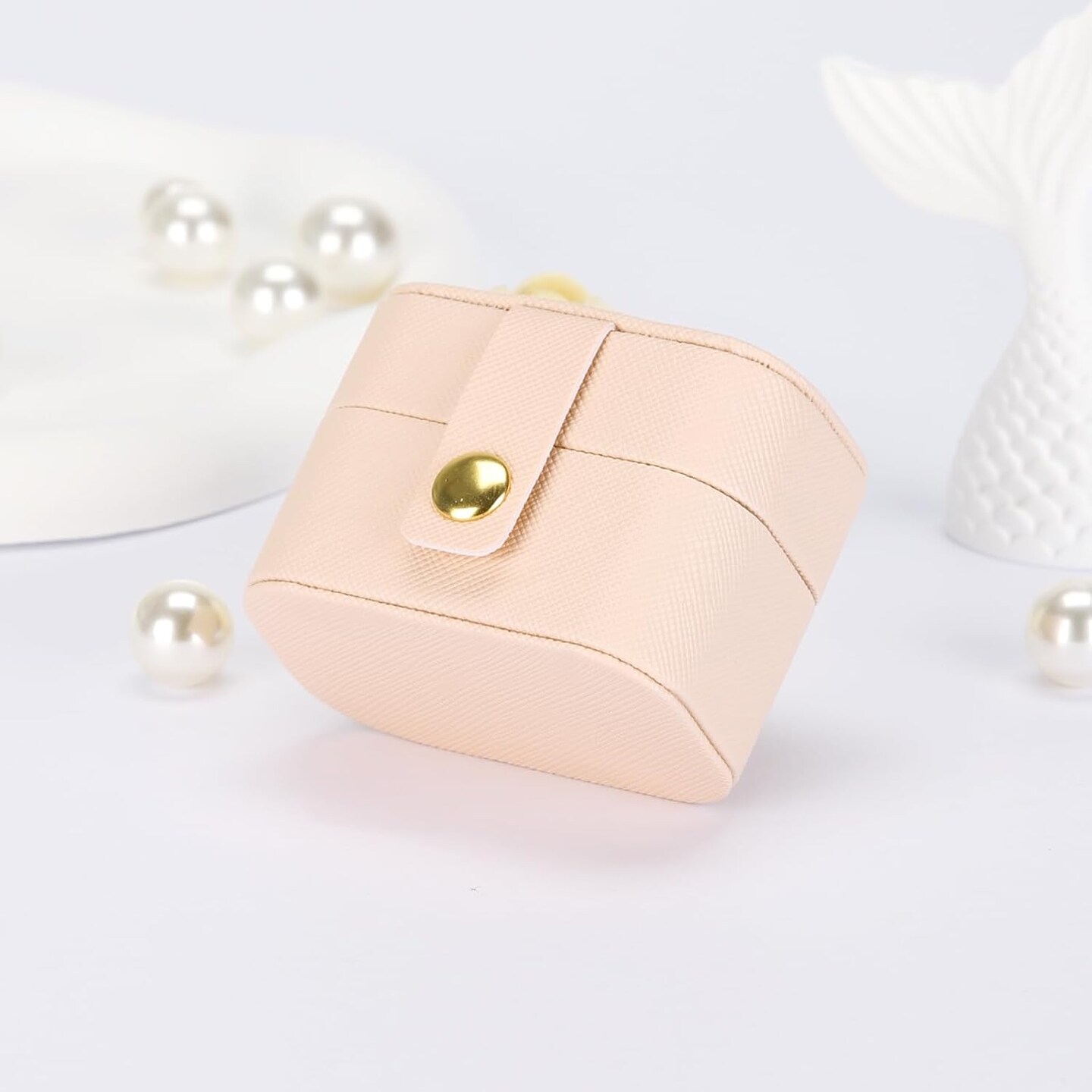 Small Travel Jewelry Box For Ring Stud Earring, Mini Jewelry Ring Holder for Multiple Rings, Portable Jewelry Storage Organizer Case