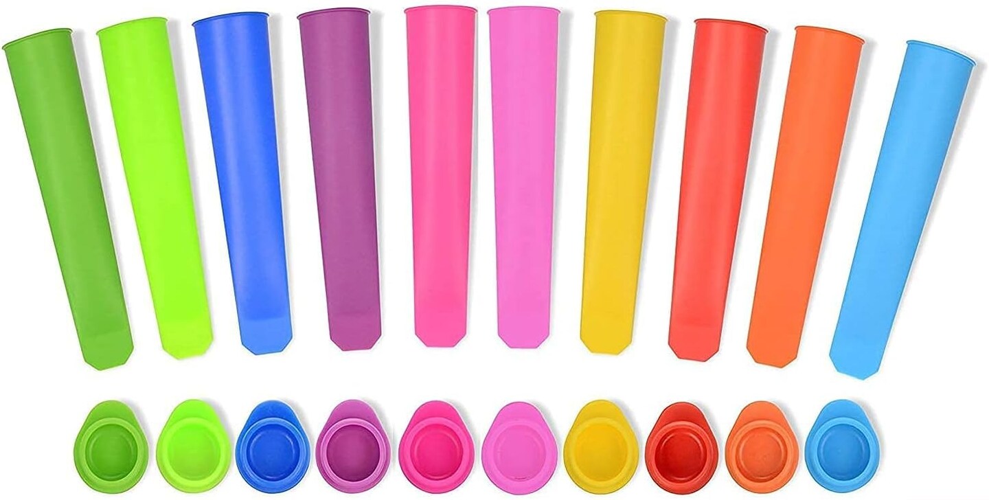 Silicone Popsicle Molds ice Pop Mould - Set of 10 Tubes - Food Grade - Freezer Tubes Make Healthy Food