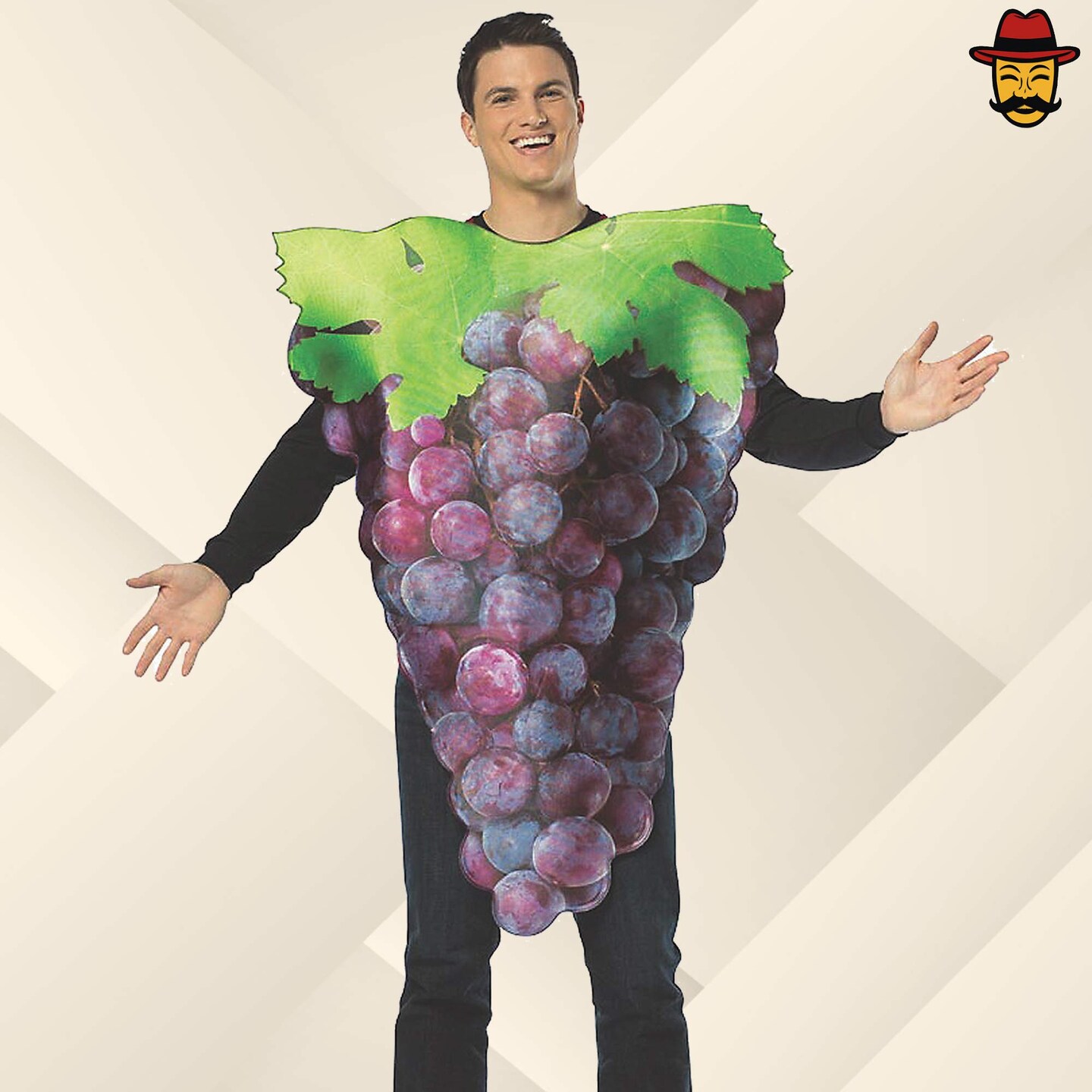Adult Purple Grapes Costume Funny Fruit Tunic One Piece Halloween Party Outfit
