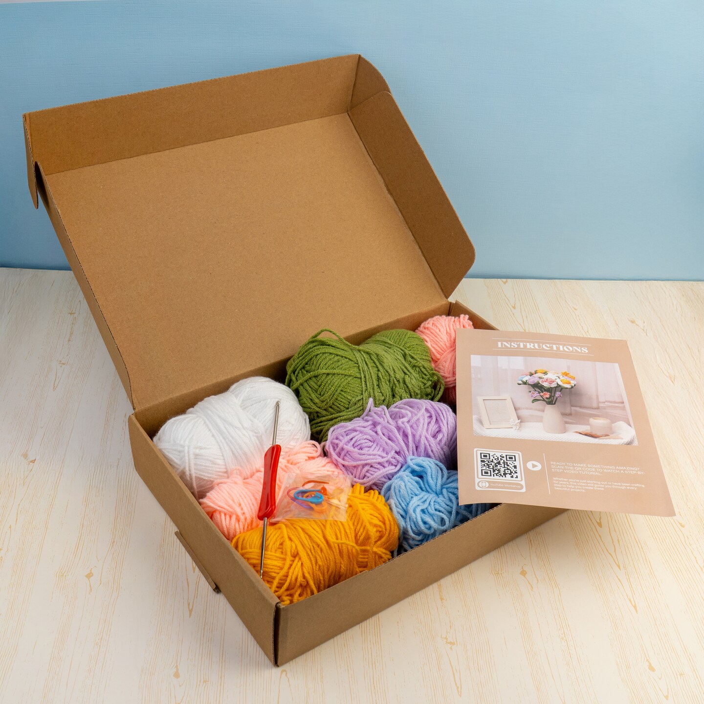 John Bead Floral Crochet DIY Kit for Beginners