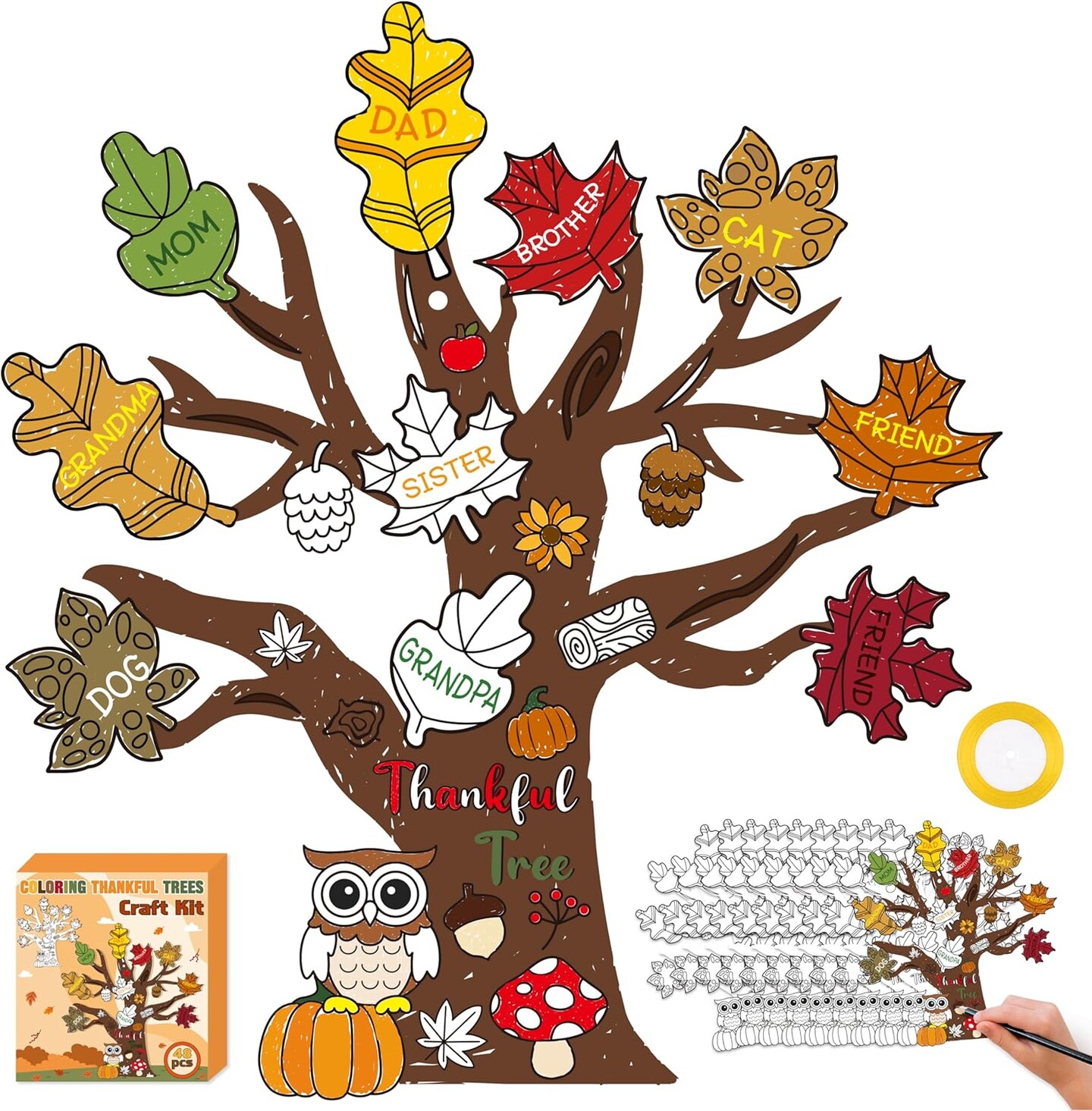 Fall Thankful Craft - 48PCS