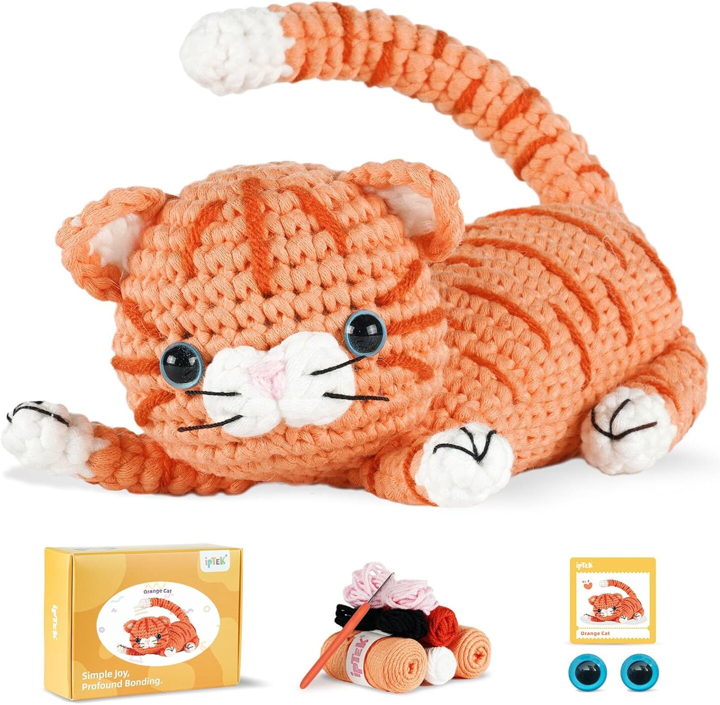 Crochet Kit for Beginners (1 Pack Orange cat) | Michaels