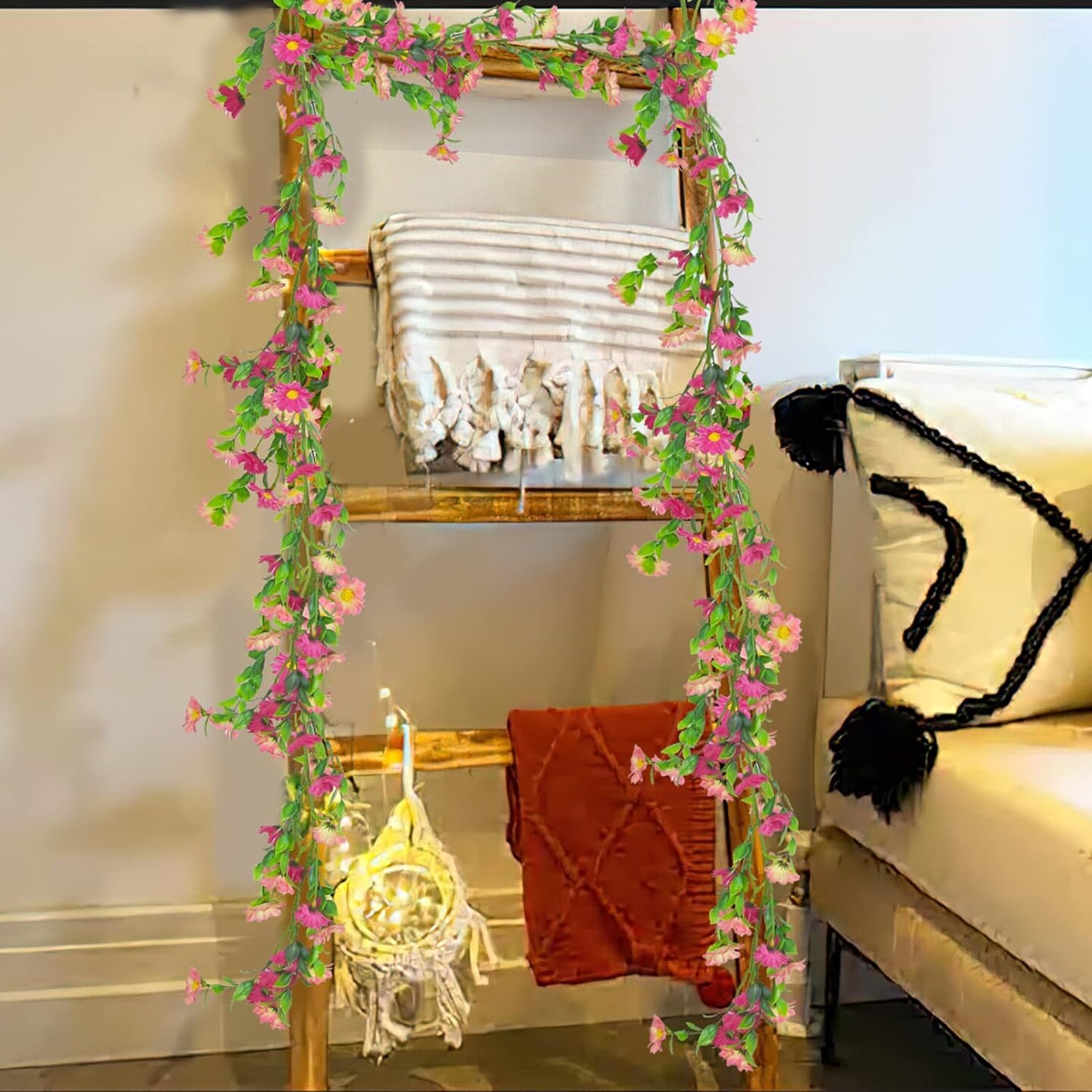 Artificial Daisy Flowers Vine Silk Flower Garland