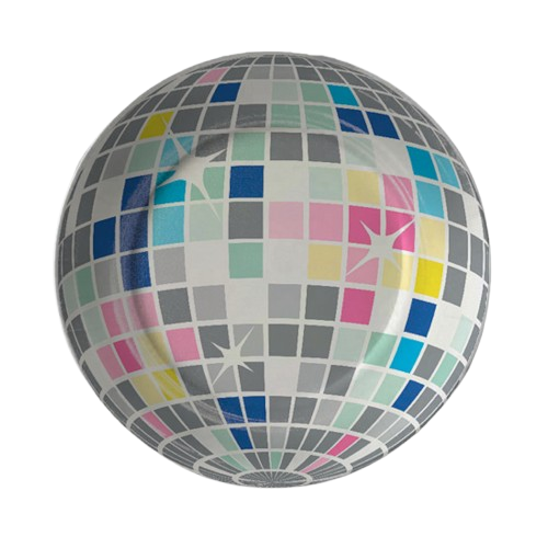 Birthday Beats Disco Ball Paper Dessert Plates 8 Count Party Tableware 7 Inch