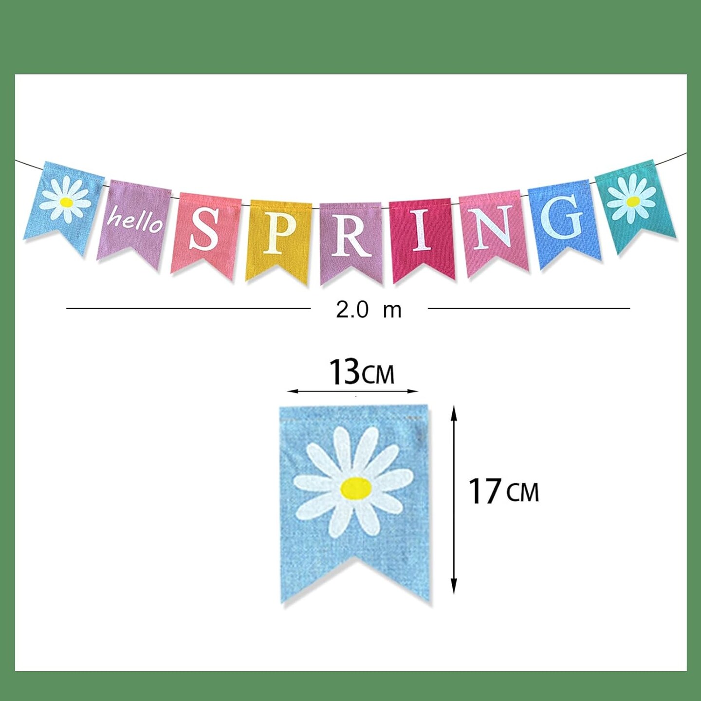 Pre-assembled Burlap Happy Easter Decorations Welcome Spring