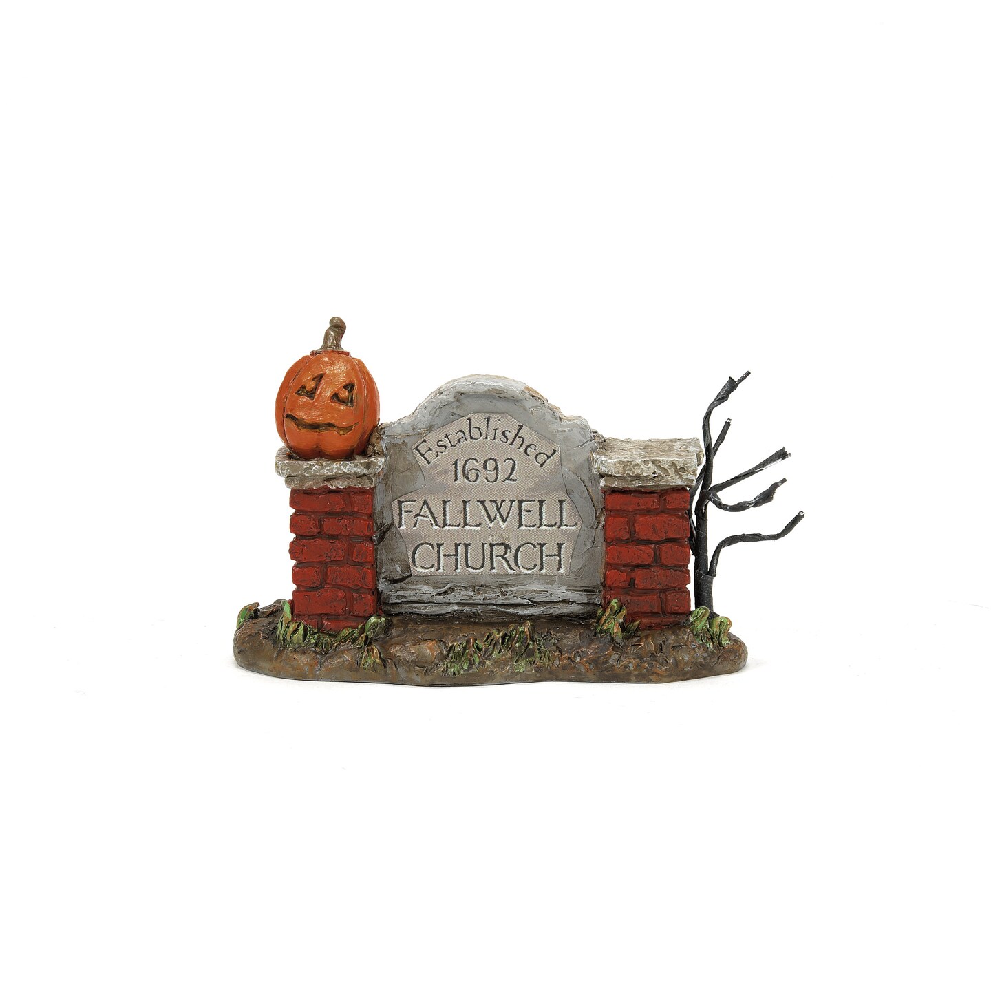 Department 56 Hot Properties Village Fallen Church of Fallwell Lit Building Figurine and Accessory Set, 2 pieces 10.7in H