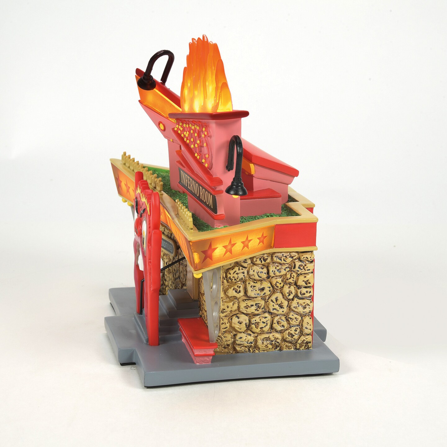 Department 56 Hot Properties Village Dante&#x27;s Inferno Lounge Lit Bulding Figurine 6.7in H
