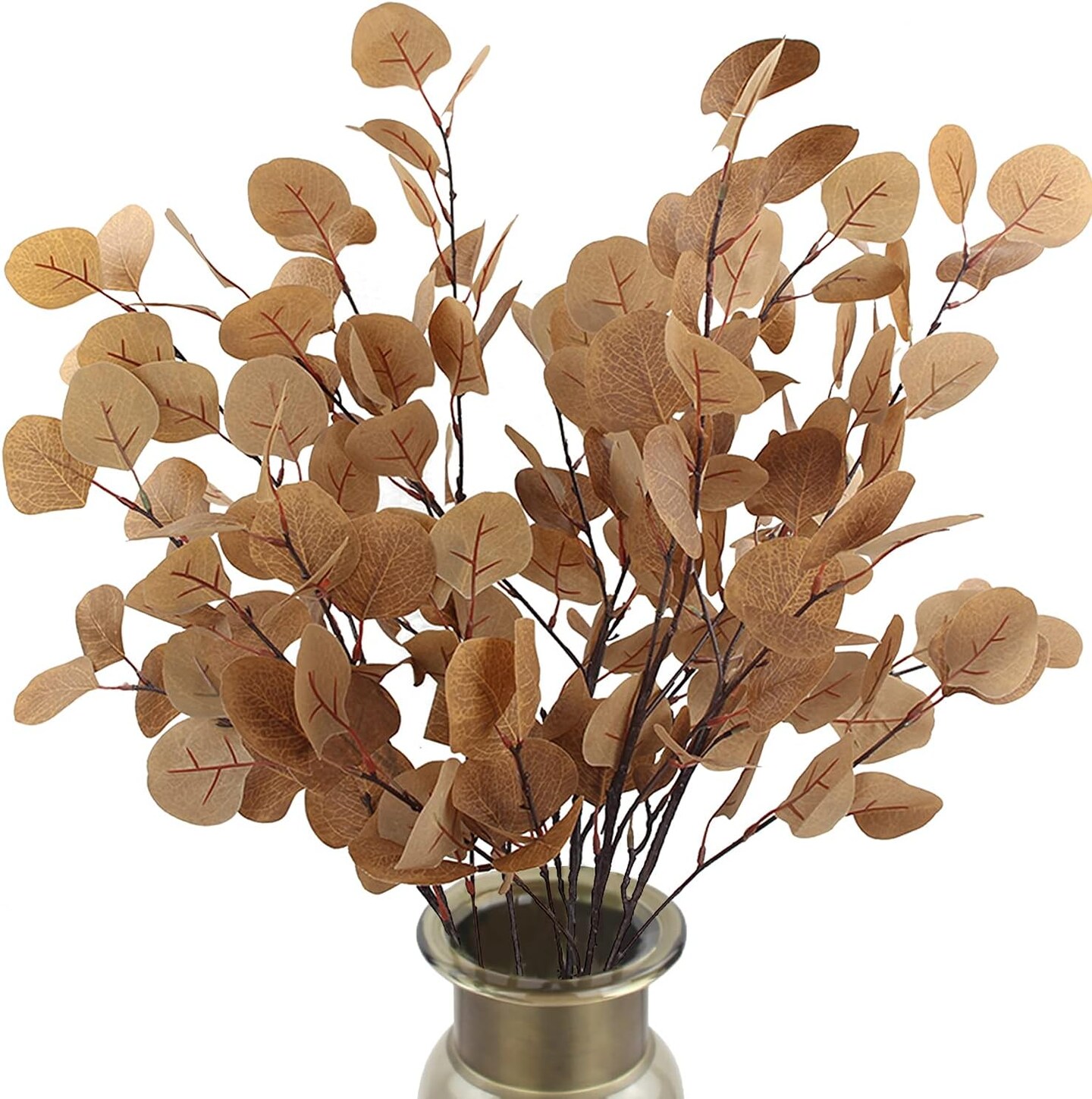35 Inch Artificial Eucalyptus Stems Fake Fall Foliage Leaves Eucalyptus Branches