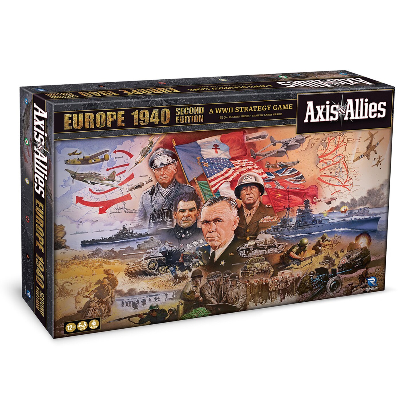 Renegade Game Studios Axis &#x26; Allies: 1940 WWII War Miniatures Strategy Board Game, Age 12+, 2-5 Players