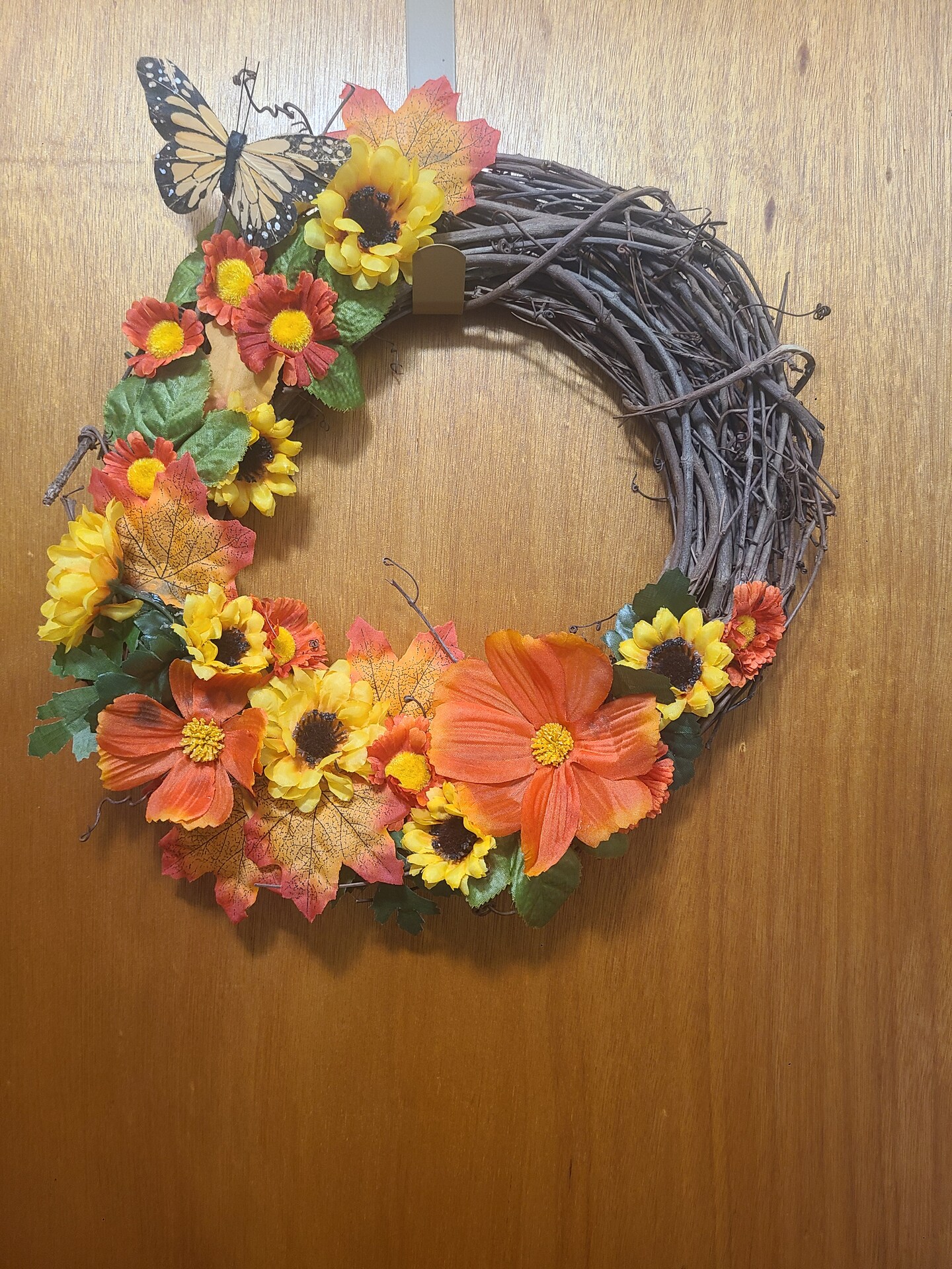 Handcrafted Autumn Metal outlets Butterfly Wreath