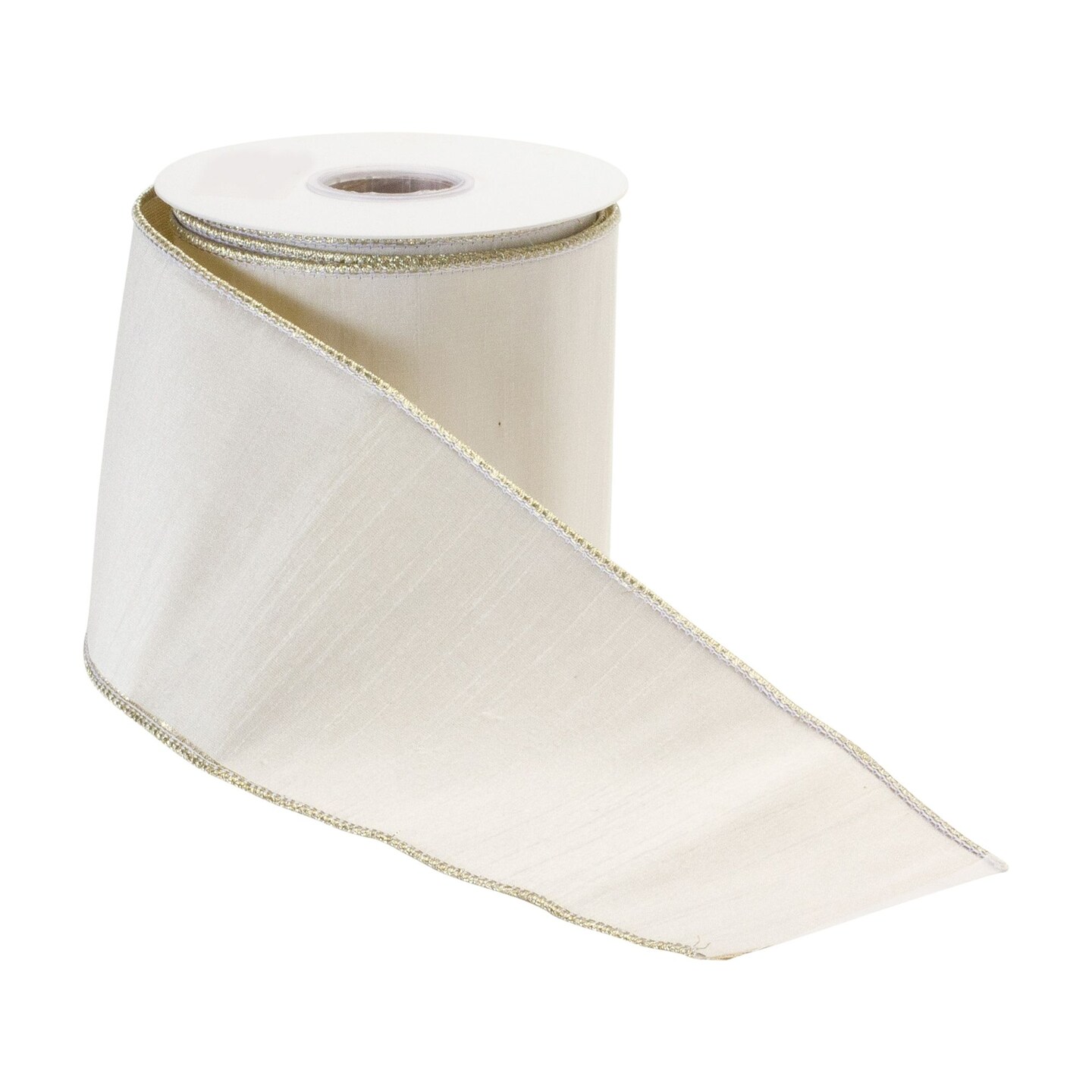 Melrose Solid Wired Craft Ribbon - 4&#x22; x 10 Yards - White