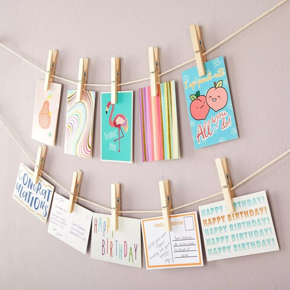 100 Pack Large Wooden Clothes Pins, 4-Inch Wood Clothespins for Crafts Bulk