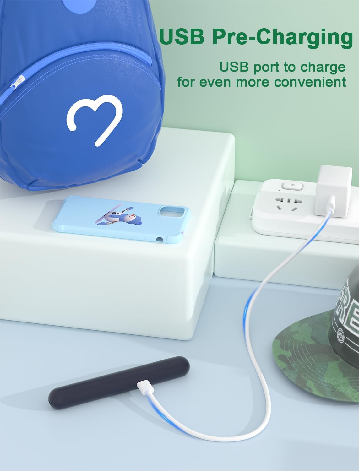 Heat Press Machine for T Shirts, Bags, Caps &#x26; More,Quick Heating Time with 2 Modes, Mini Iron for Crafting(Blue)