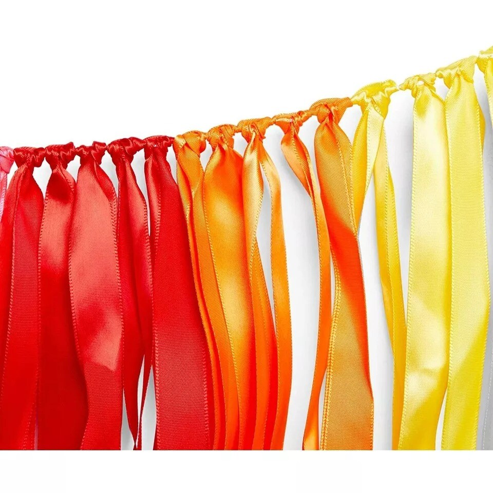 Rainbow Colorful Tassels Garland Party Banner Decorations (14 x 118")