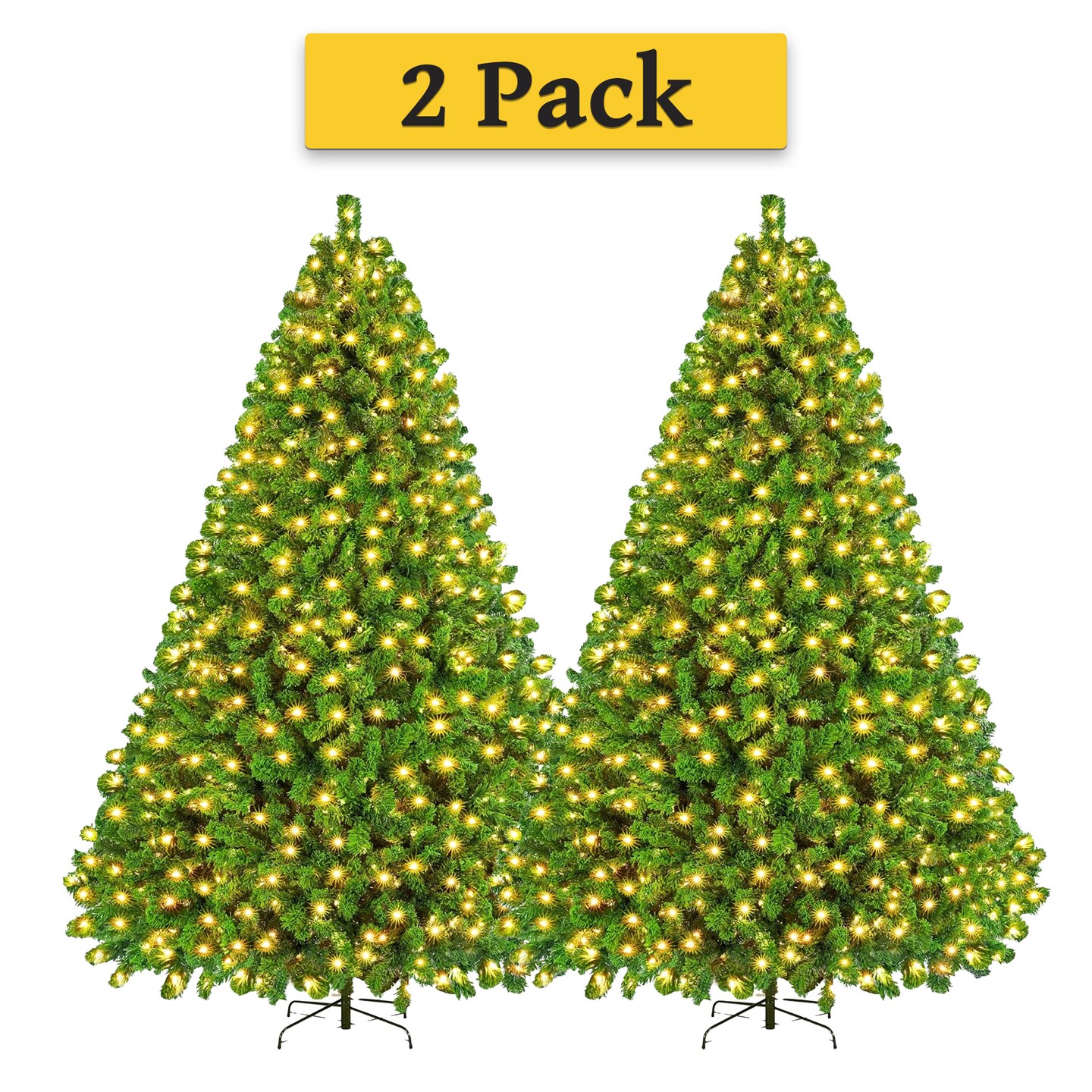 Yaheetech Pre Lit Snow Flocked Artificial Christmas Tree | Michaels