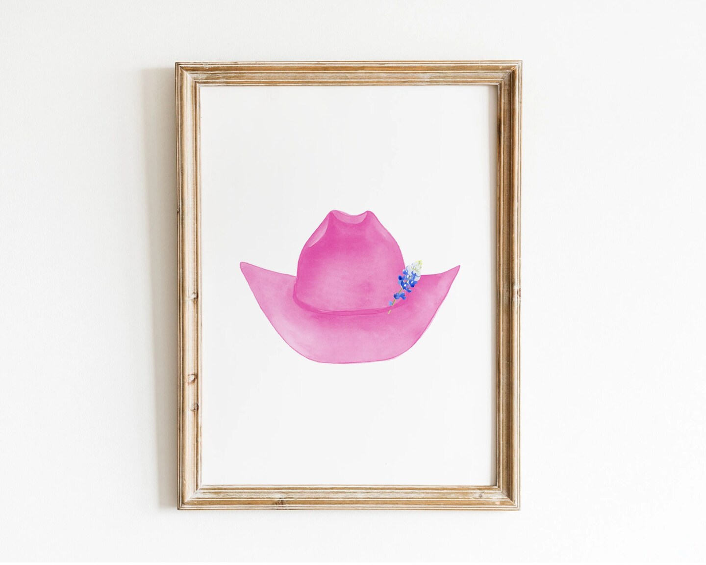 Watercolor Maroon Cowgirl Hat Art Print, Western Wall Art, Berry Cowgirl Hat Print, Western Cowboy Hat, Texas Home Decor, Country Home Decor product 4