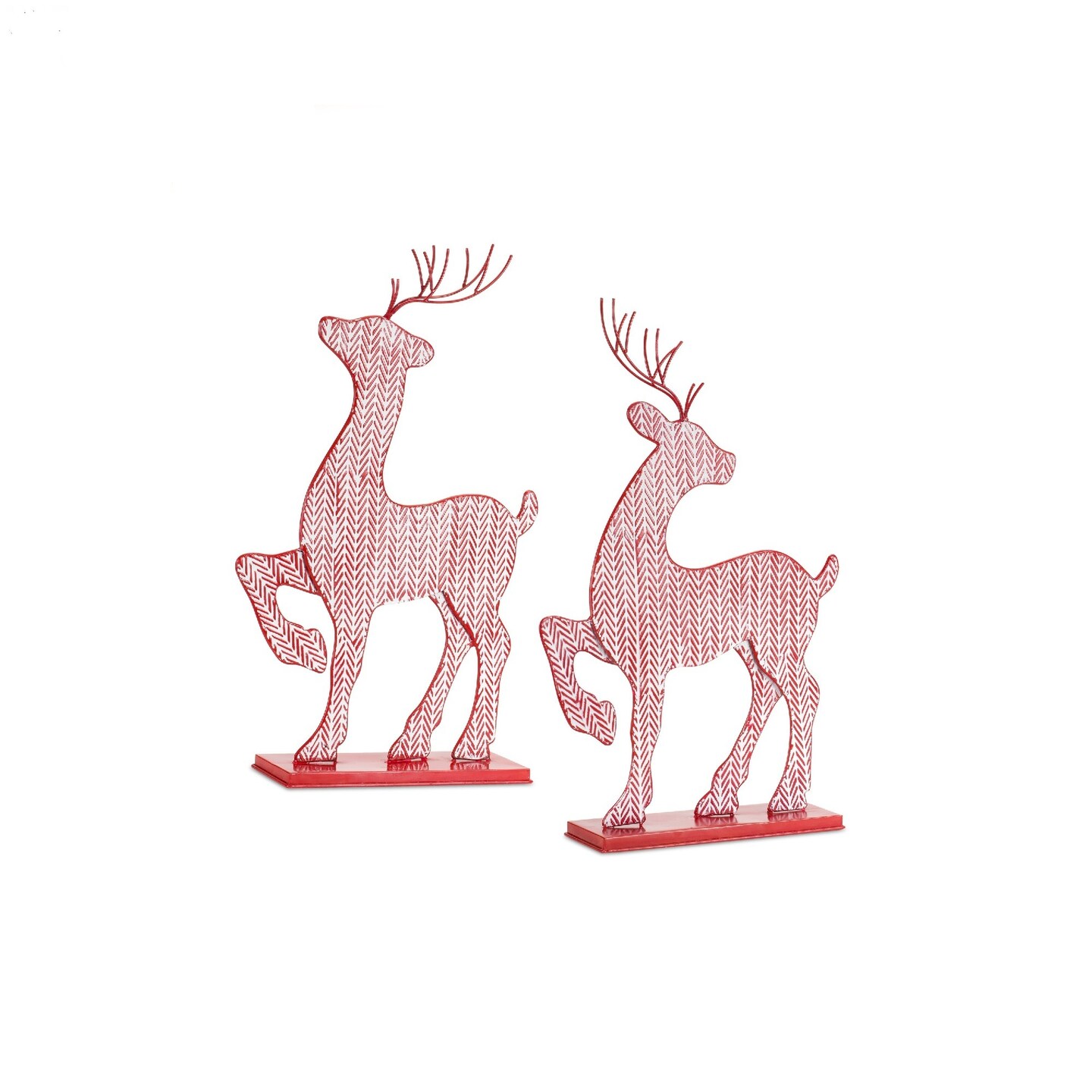 Melrose Set of 2 Deer on Base Tabletop Figurines 24&#x22;