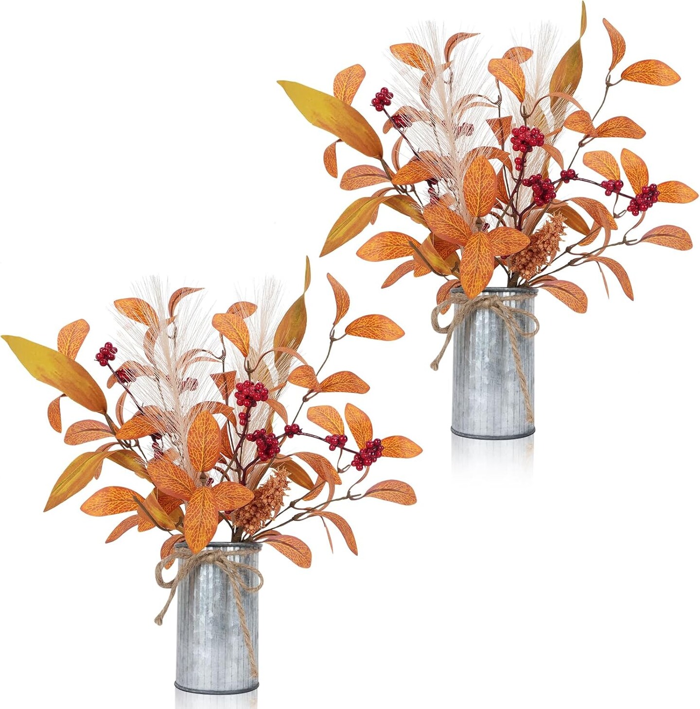 Artificial Fall Flowers in Vase