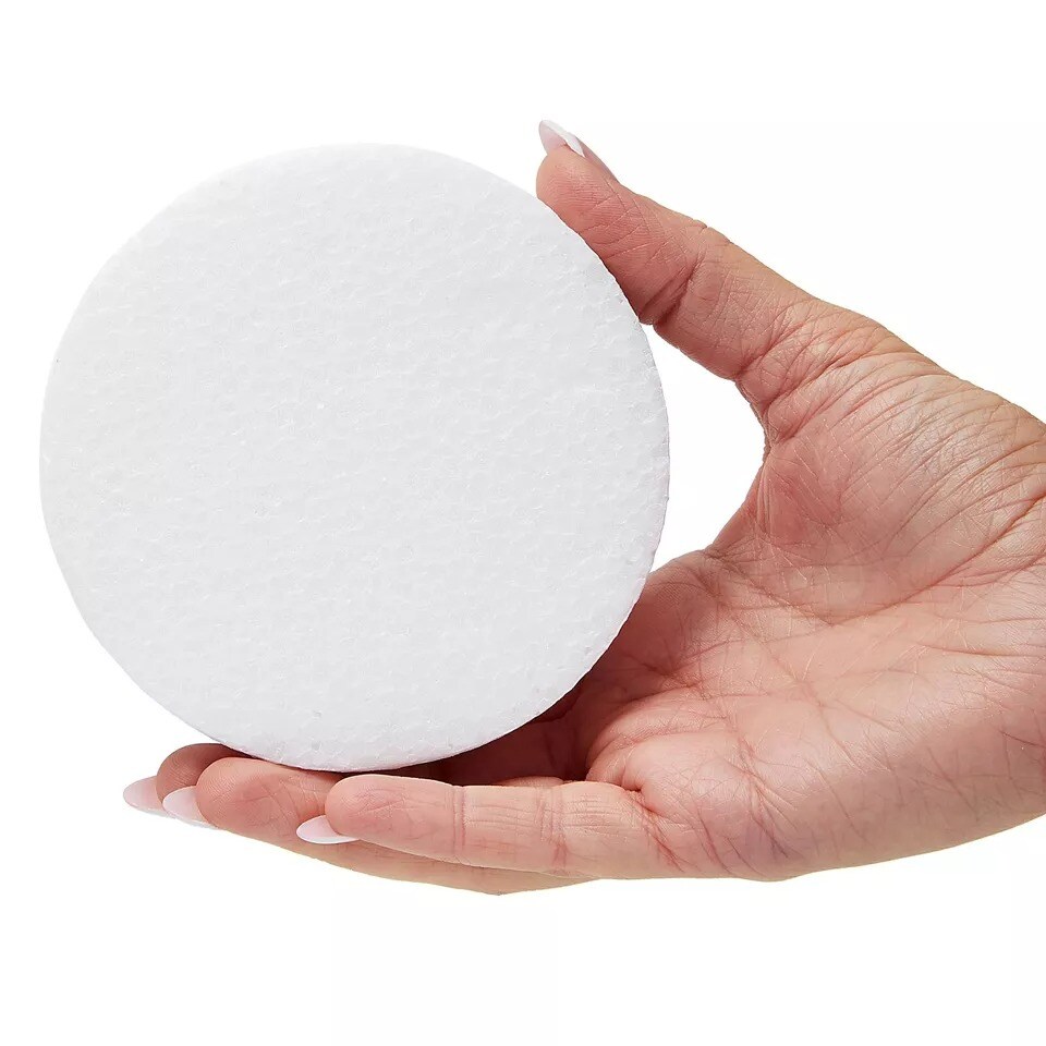 12 Pack Foam Circles for Crafts, Round Discs for DIY Projects, 4 x 4 x 1 In