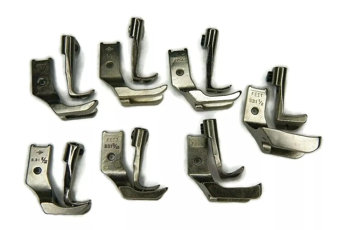 Consew Sewing Machine 206RB 225 226 Welting Piping Walking Foot Set 7 Pairs