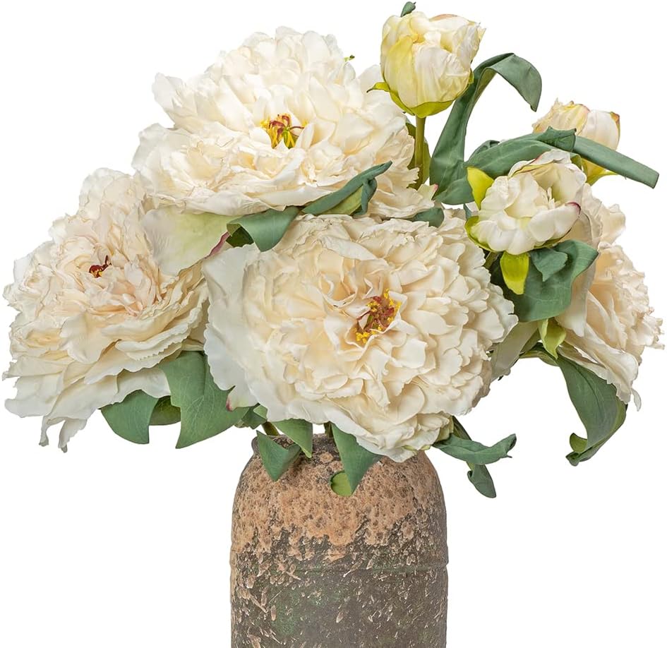 Silk Peony Fake Flowers Vintage Large Long