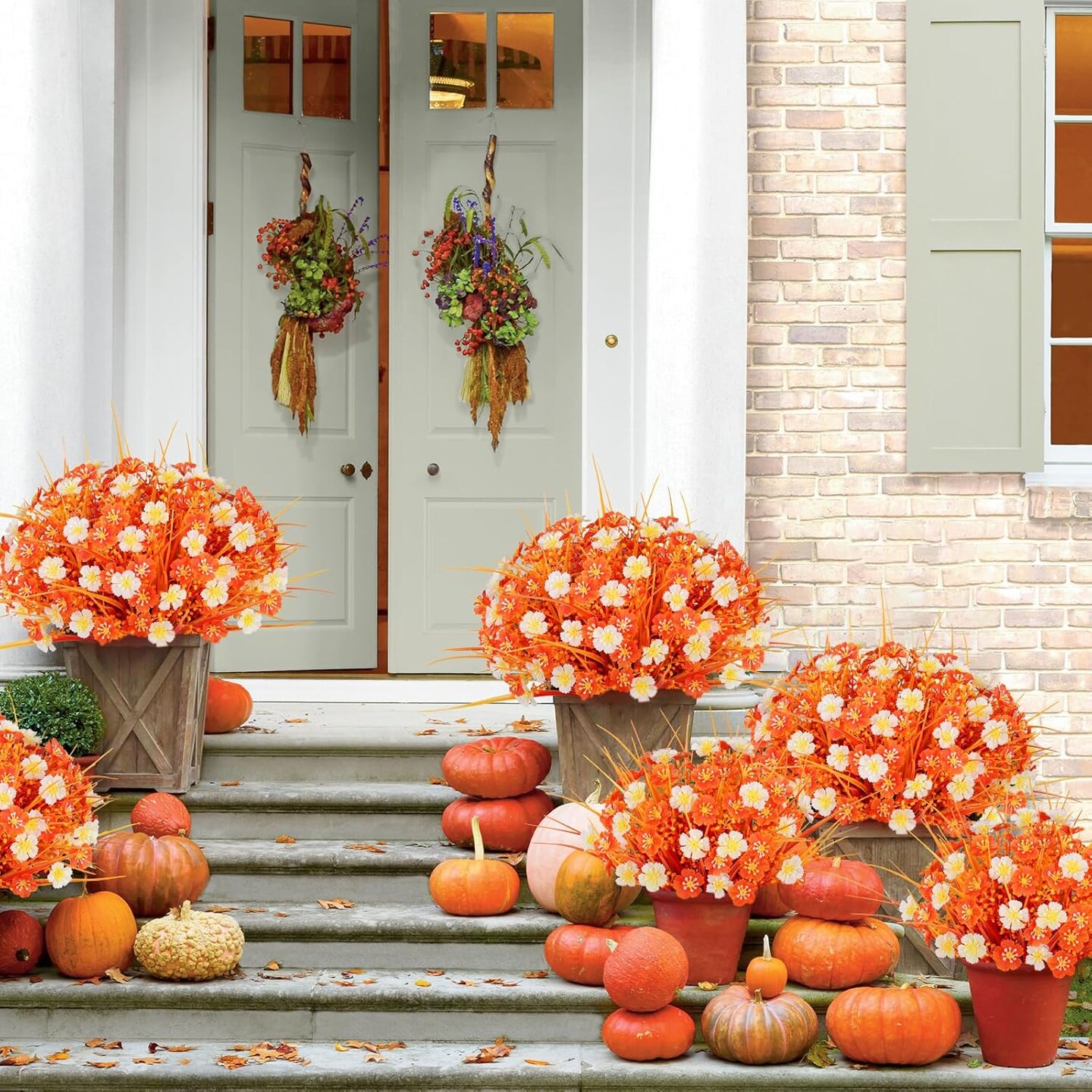 Artificial Autumn Fake Mums Plants