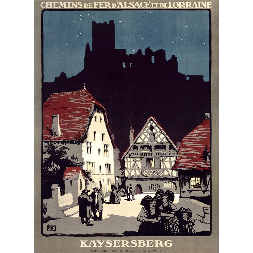 Kaysersberg - Vintage French Travel Poster Prints | MakerPlace by Michaels, image size:1080x1080