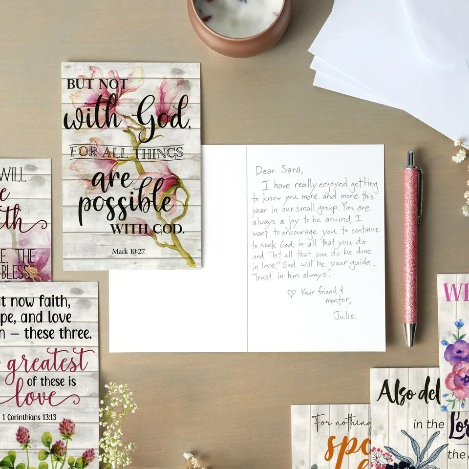 60 Pack Christian Inspirational Greeting Cards with Envelopes for Easter, 4x6 In